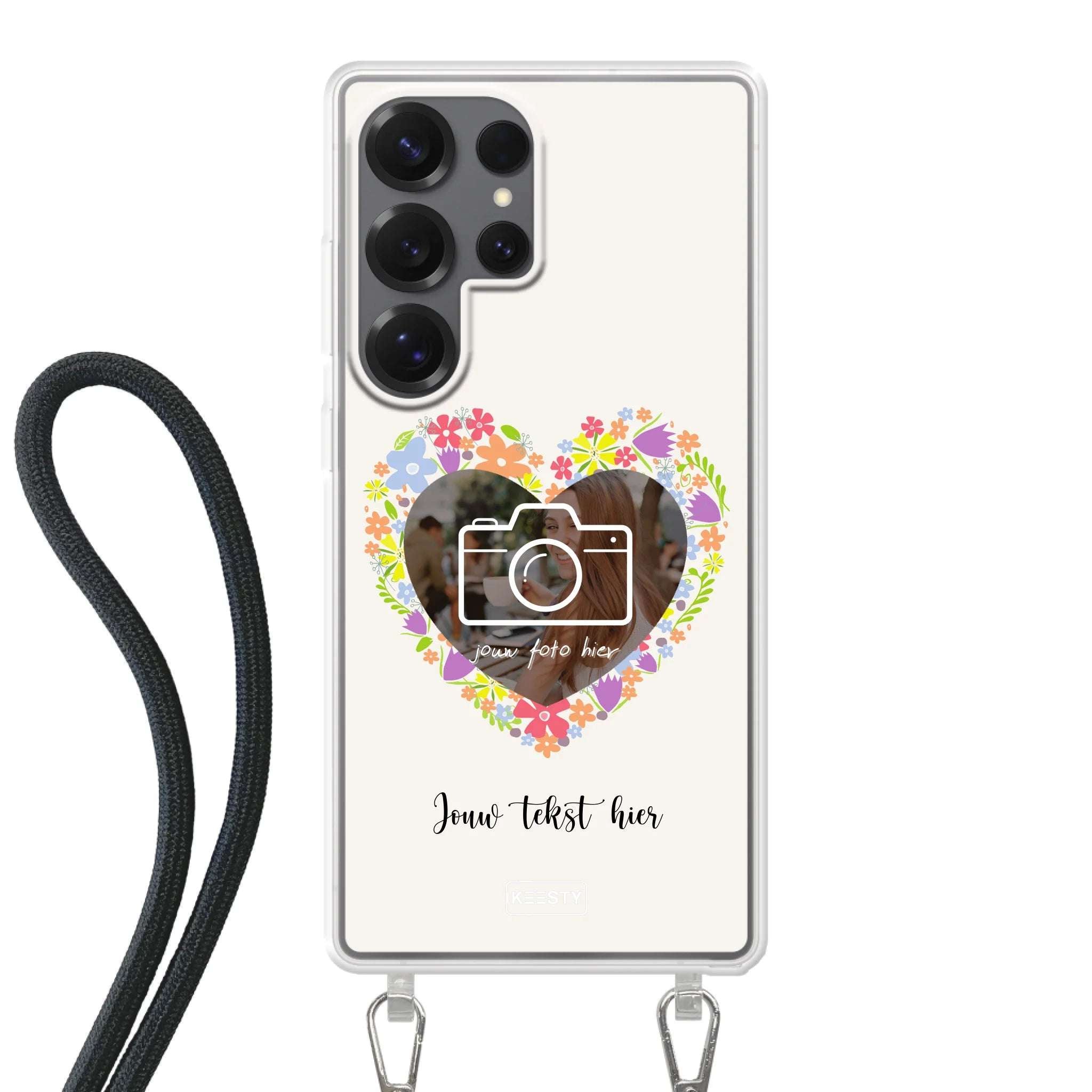 Telefoonhoesje Maken - Floral 4 - Hoesje met koord