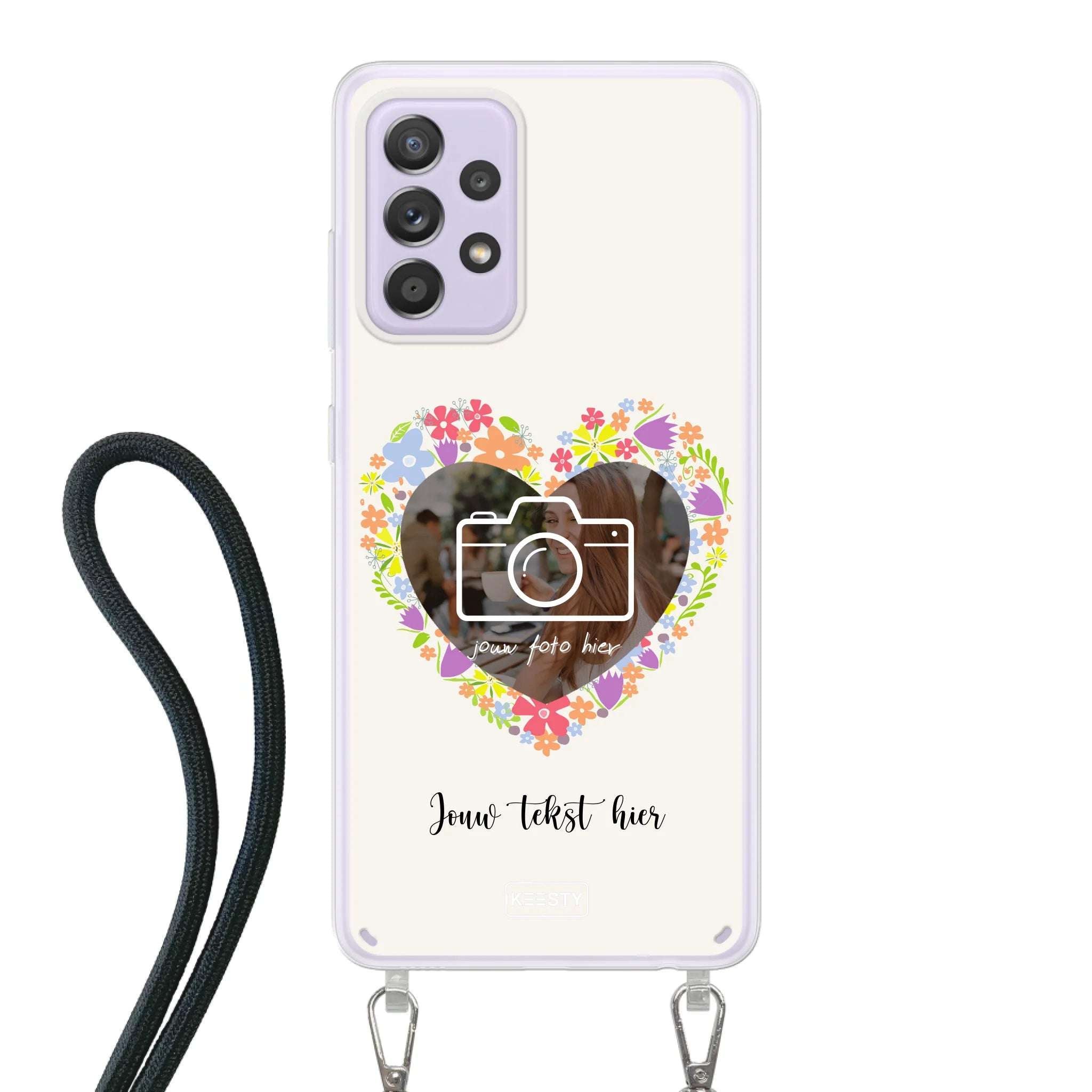 Telefoonhoesje Maken - Floral 4 - Hoesje met koord