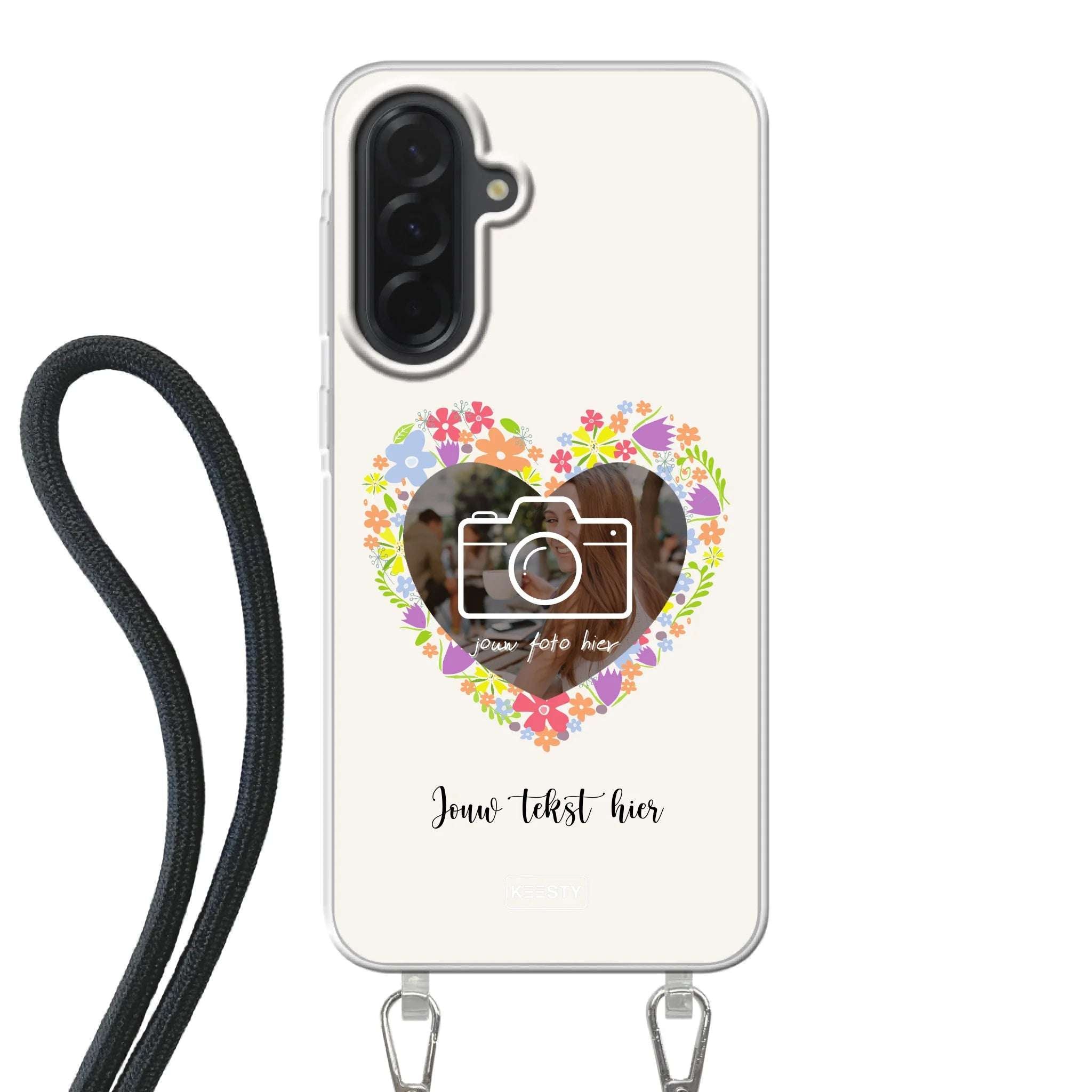 Telefoonhoesje Maken - Floral 4 - Hoesje met koord