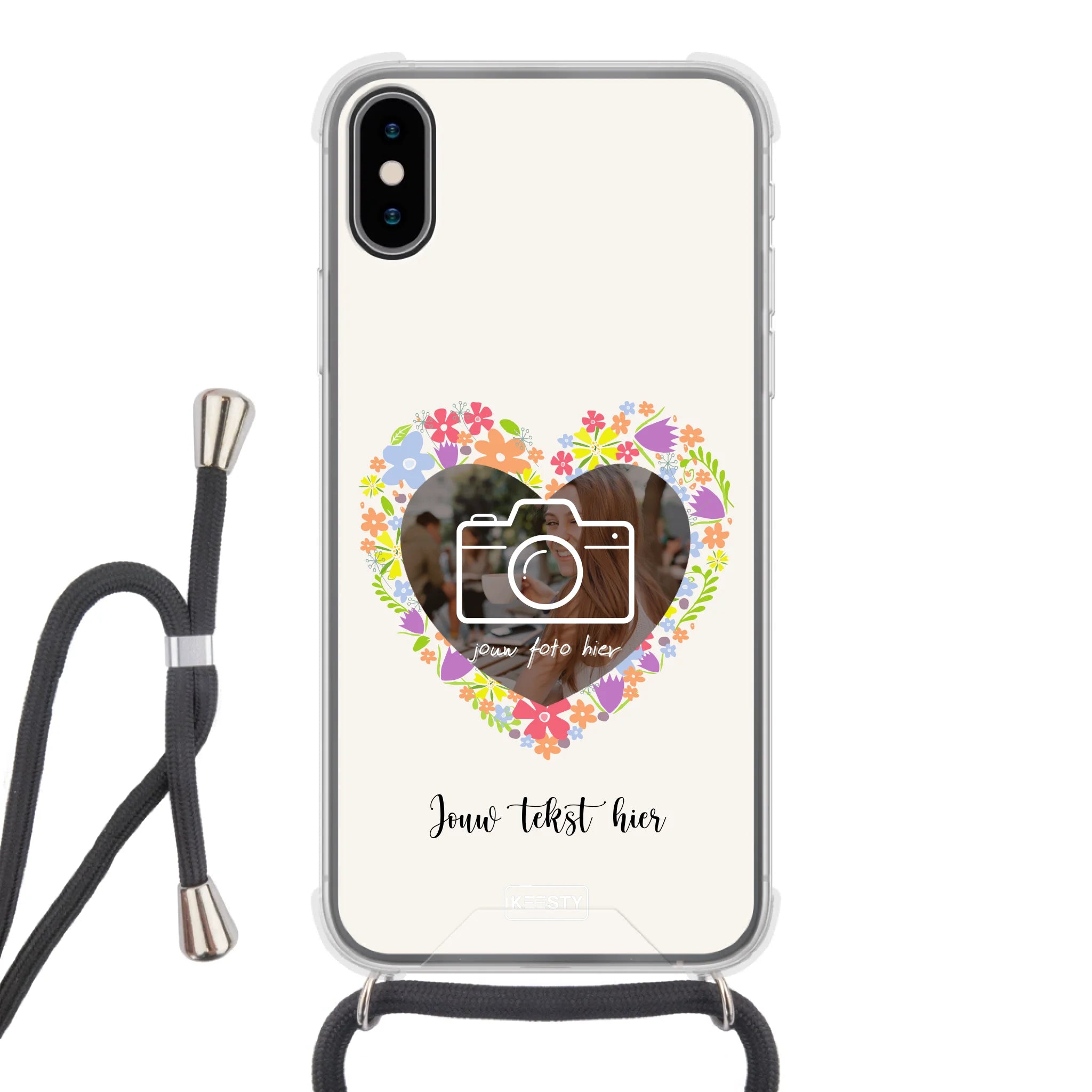 Telefoonhoesje Maken - Floral 4 - Hoesje met koord