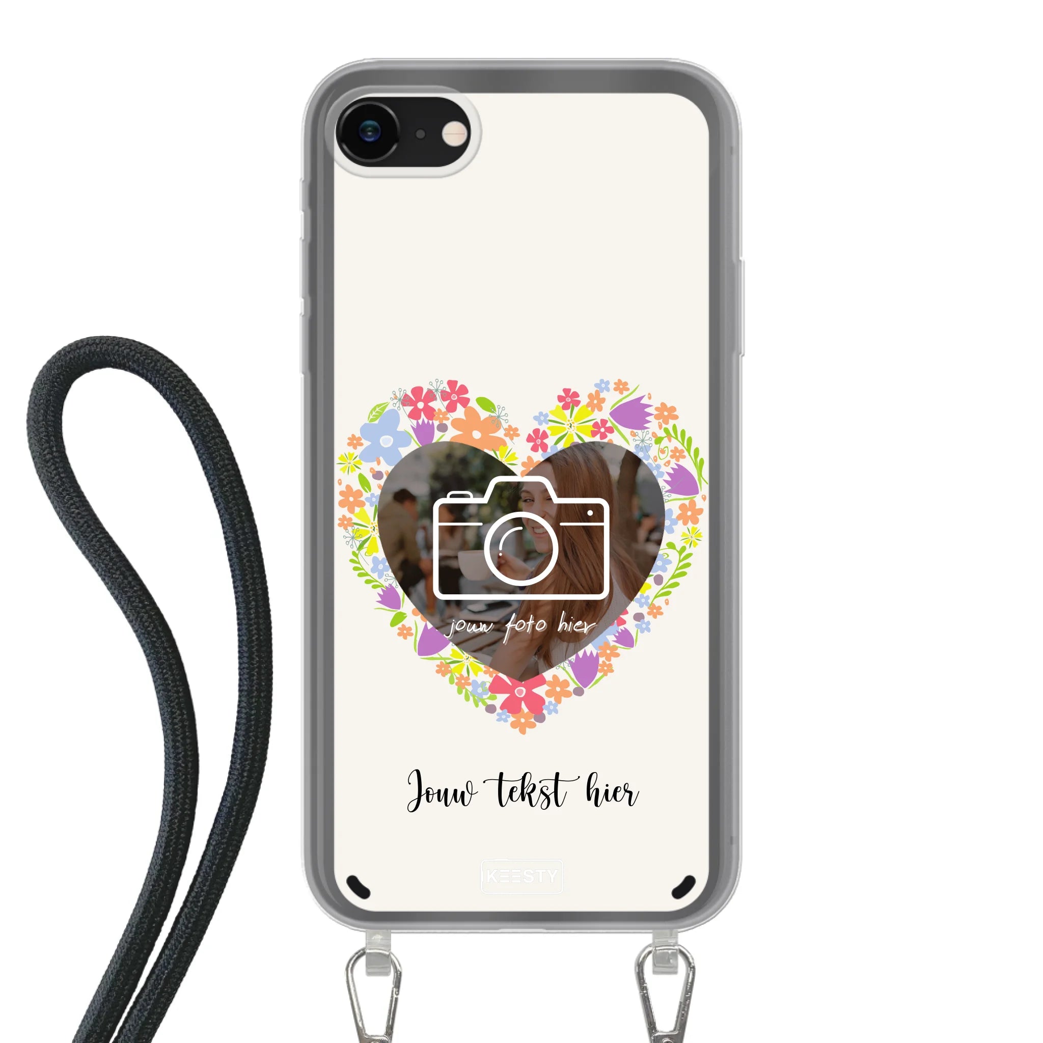 Telefoonhoesje Maken - Floral 4 - Hoesje met koord