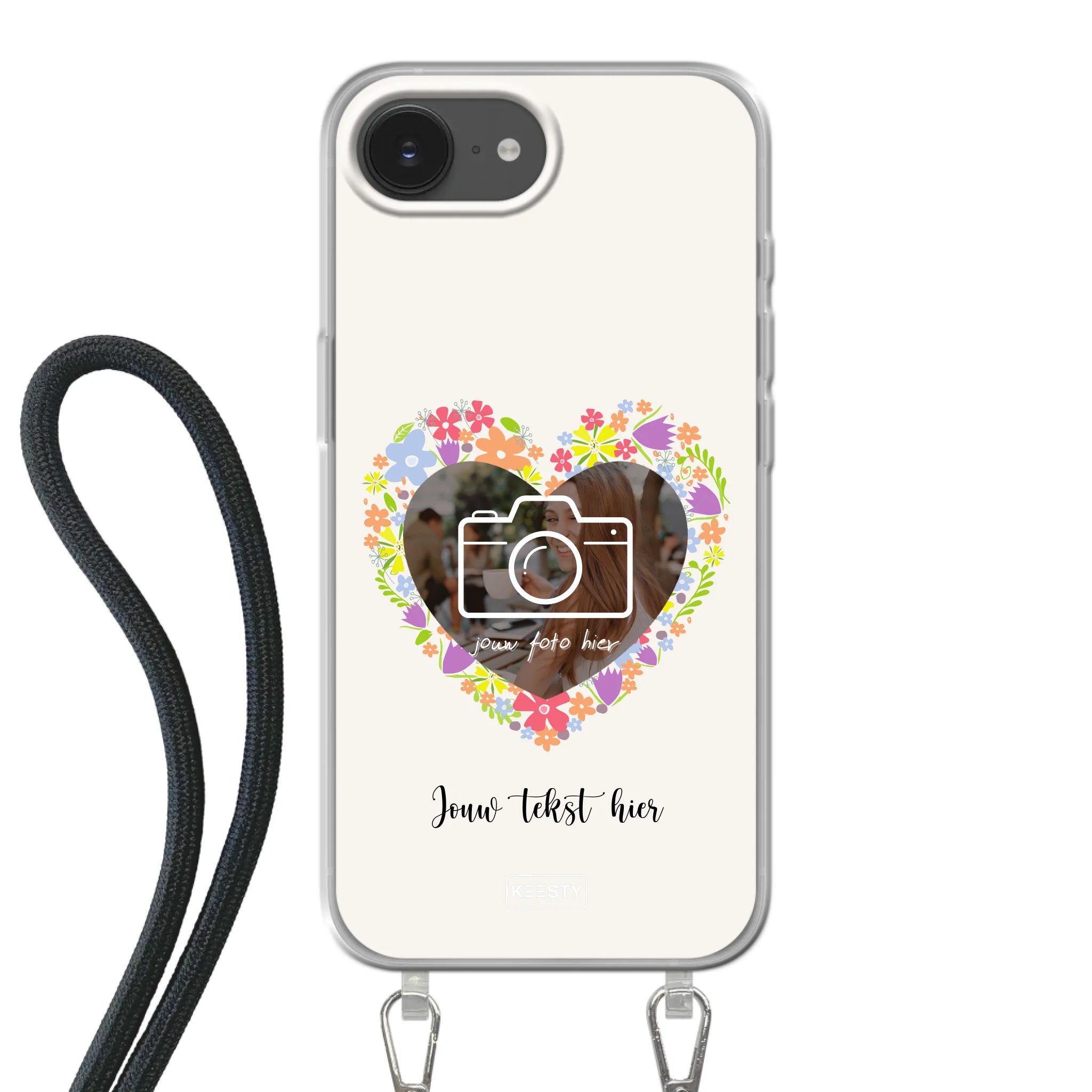 Telefoonhoesje Maken - Floral 4 - Hoesje met koord