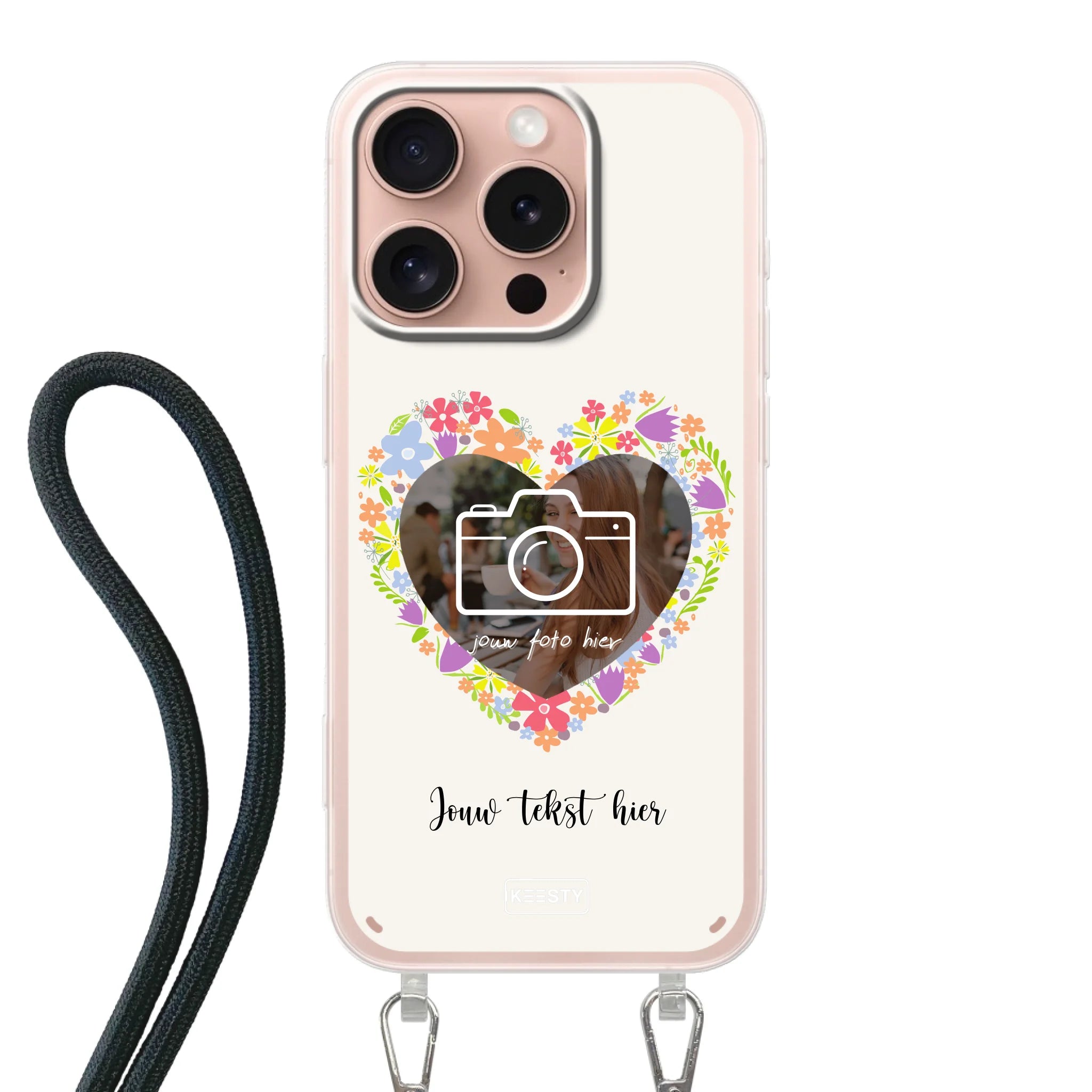 Telefoonhoesje Maken - Floral 4 - Hoesje met koord