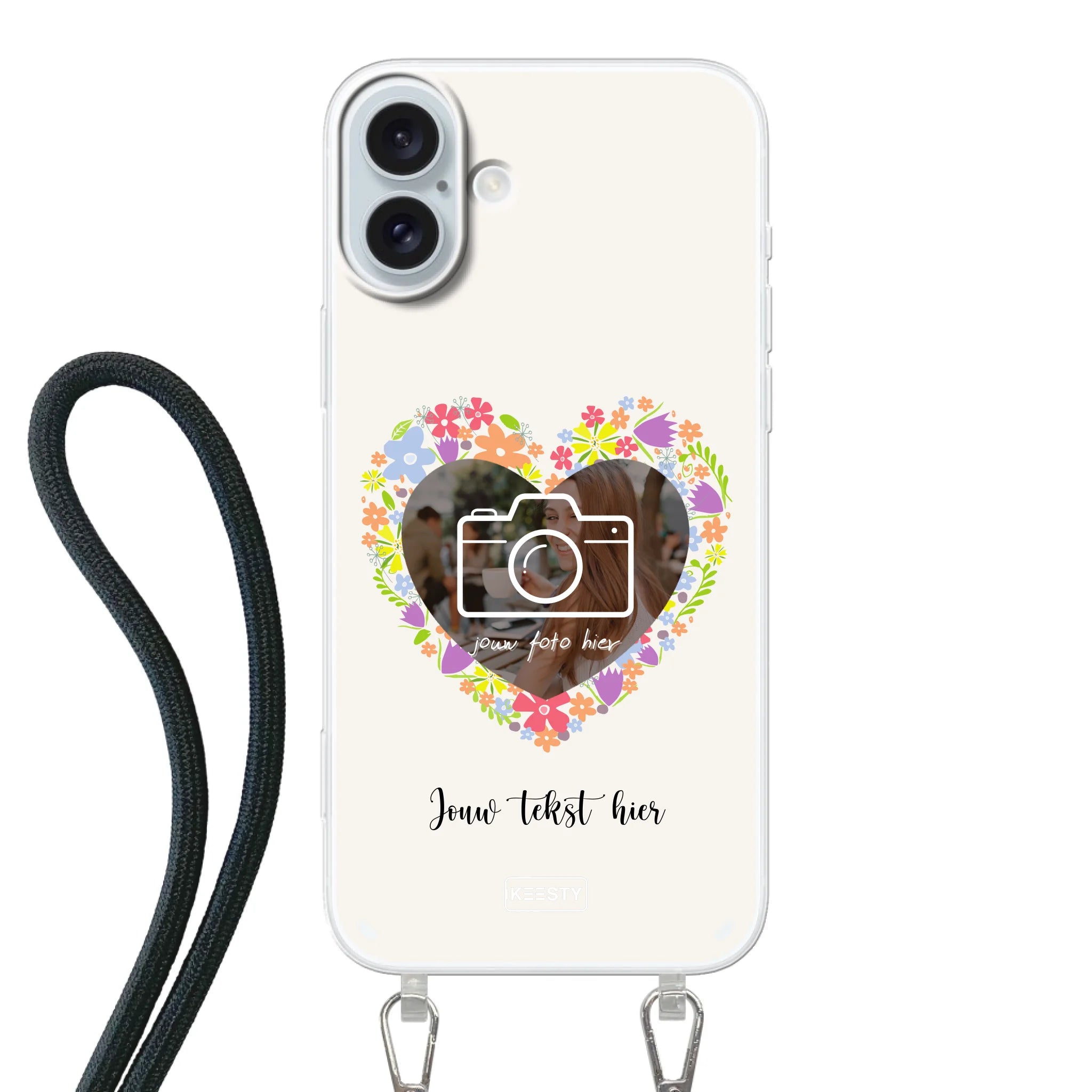 Telefoonhoesje Maken - Floral 4 - Hoesje met koord