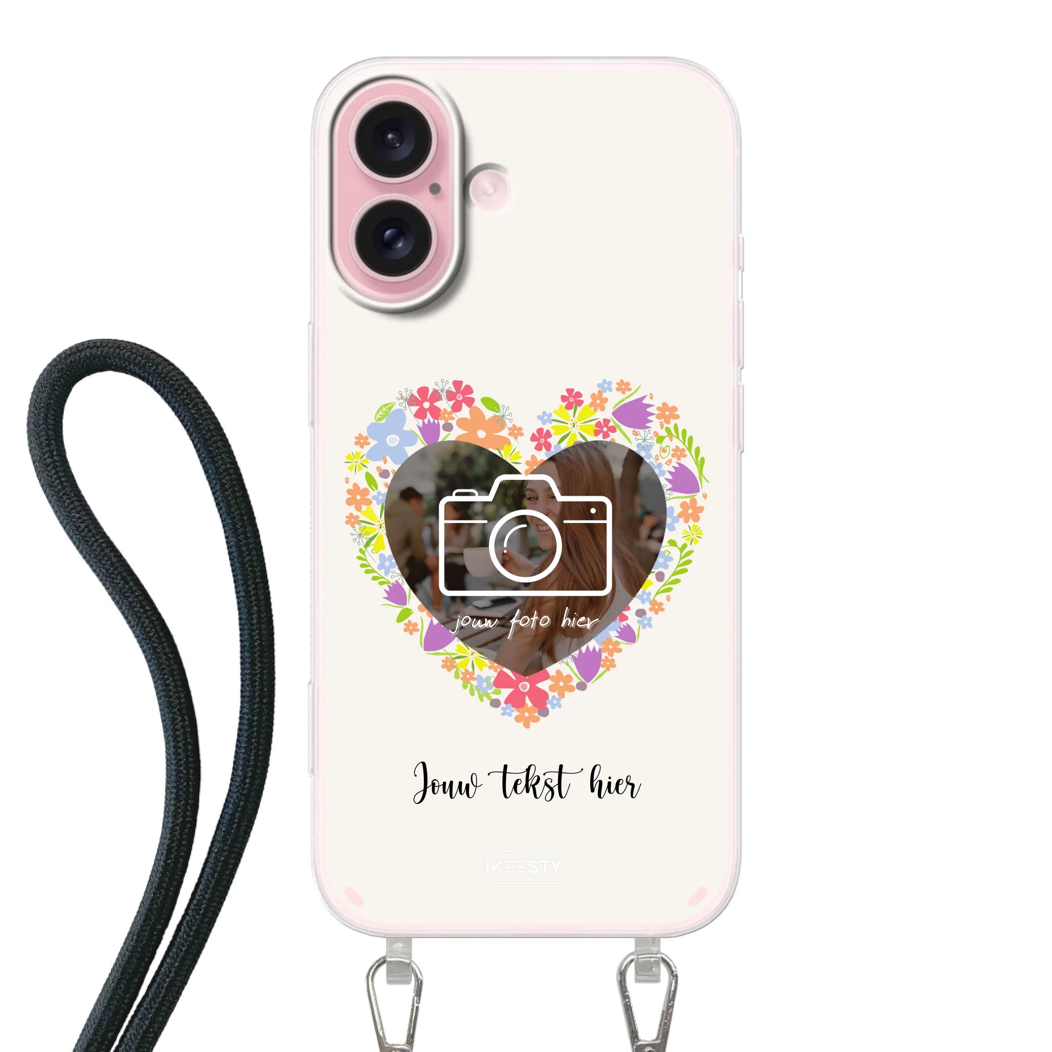 Telefoonhoesje Maken - Floral 4 - Hoesje met koord