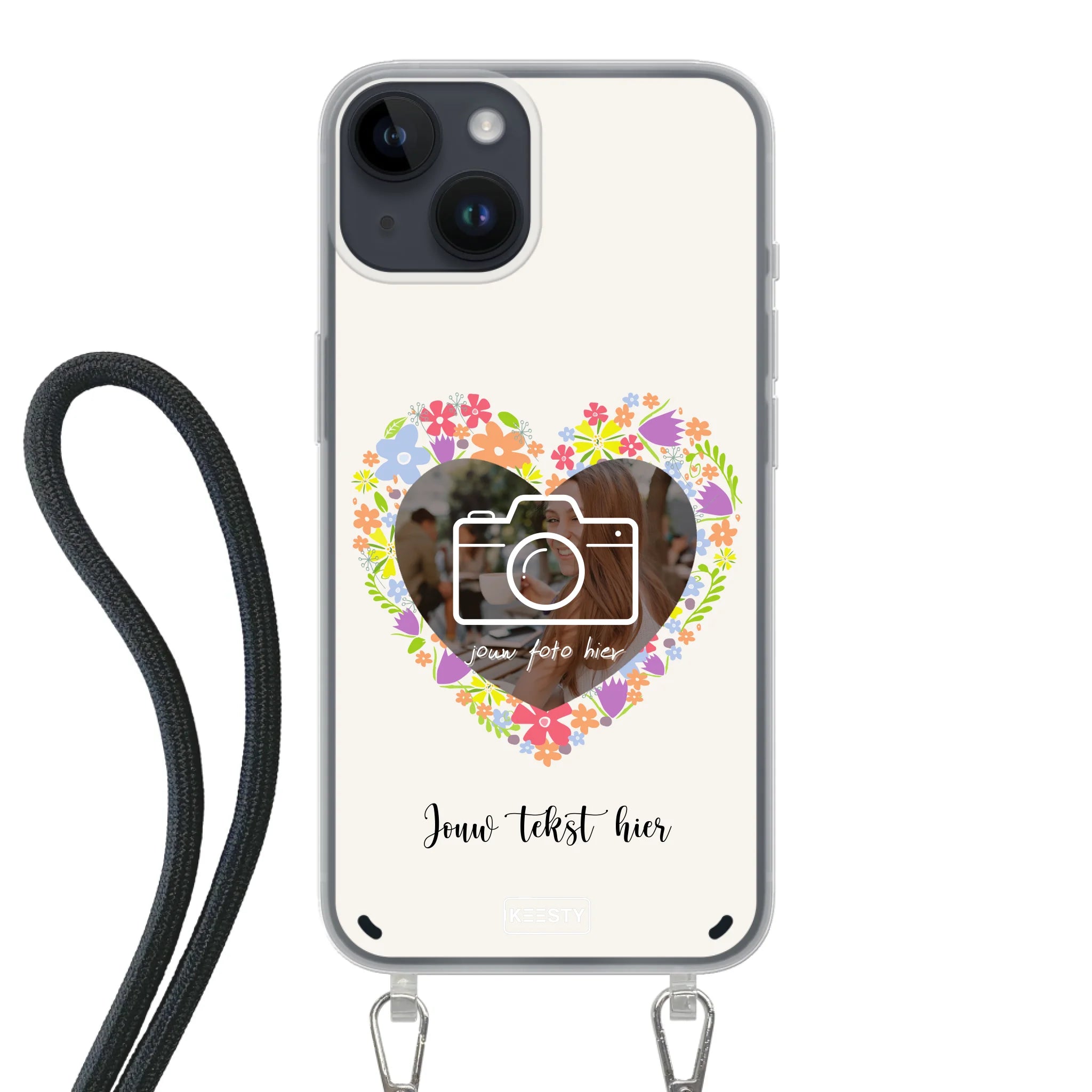 Telefoonhoesje Maken - Floral 4 - Hoesje met koord
