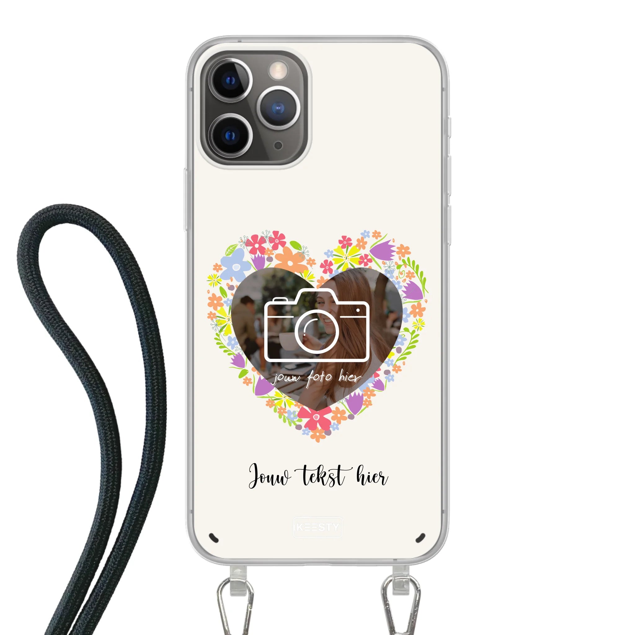 Telefoonhoesje Maken - Floral 4 - Hoesje met koord