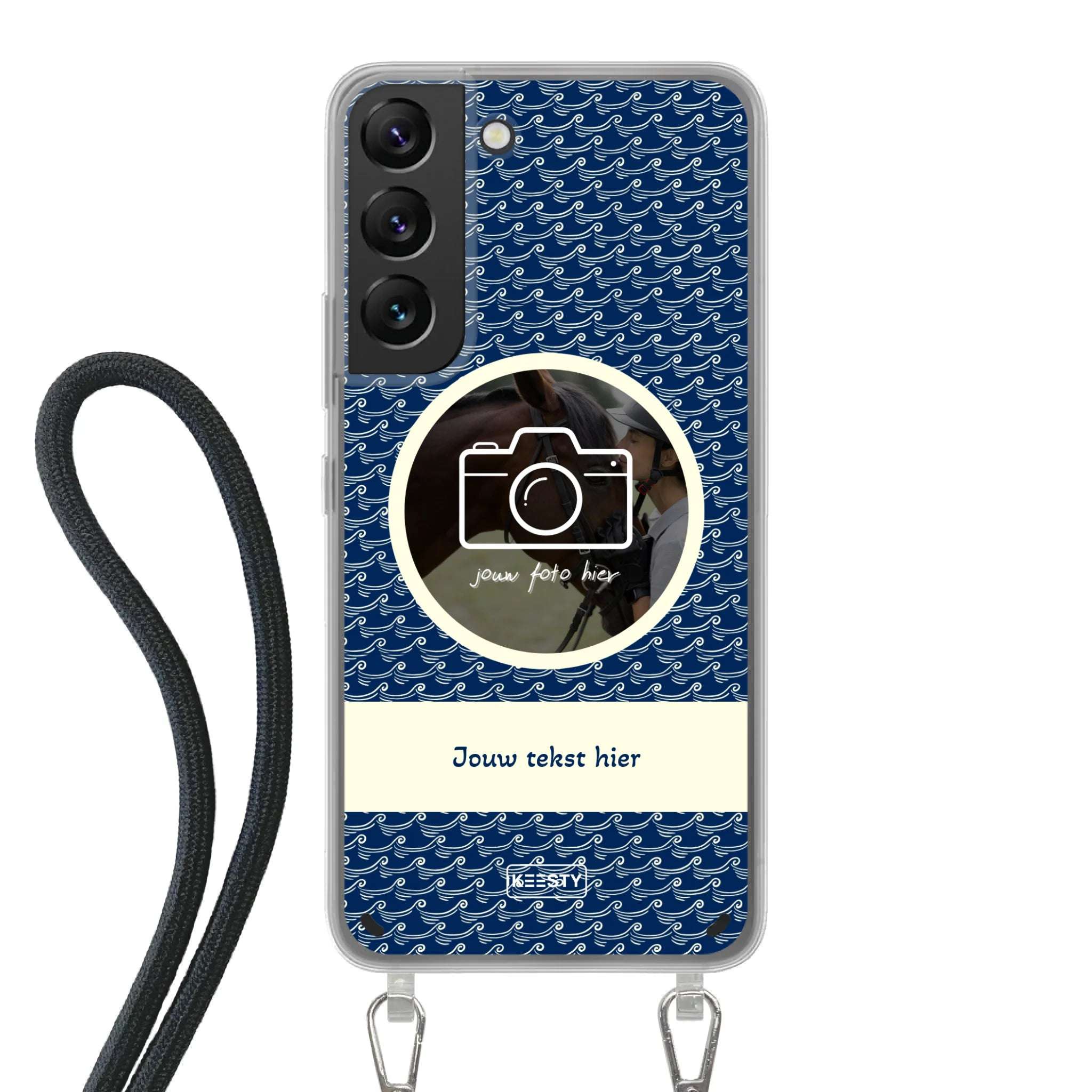 Telefoonhoesje ontwerpen koord waves 1 Apple iPhone 15