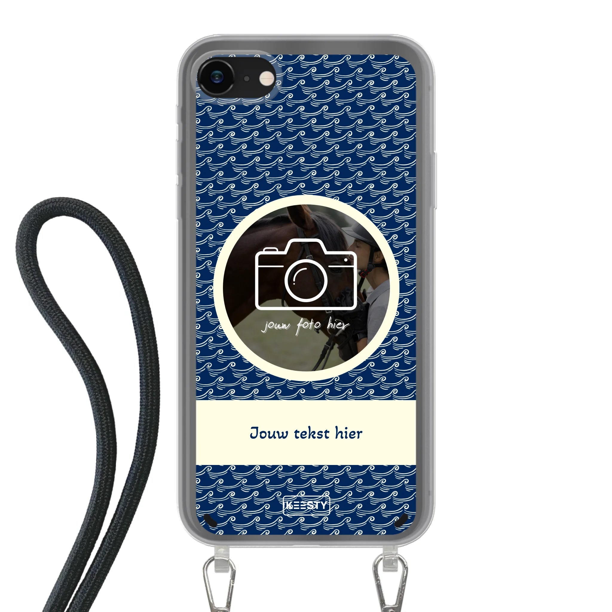 Telefoonhoesje ontwerpen koord waves 1 Apple iPhone X & XS