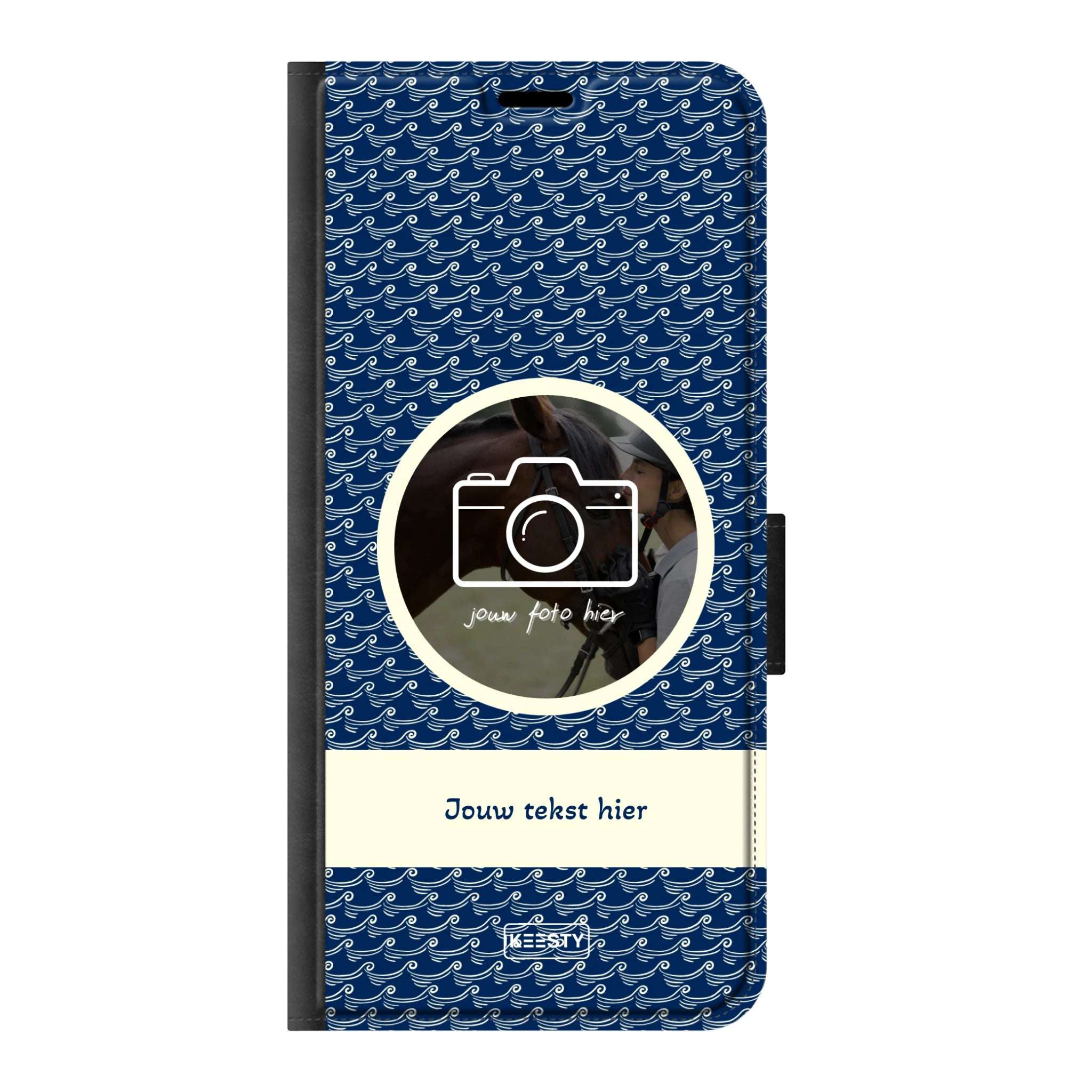 Telefoonhoesje ontwerpen portemonnee waves 1 Apple iPhone 14 Pro Max