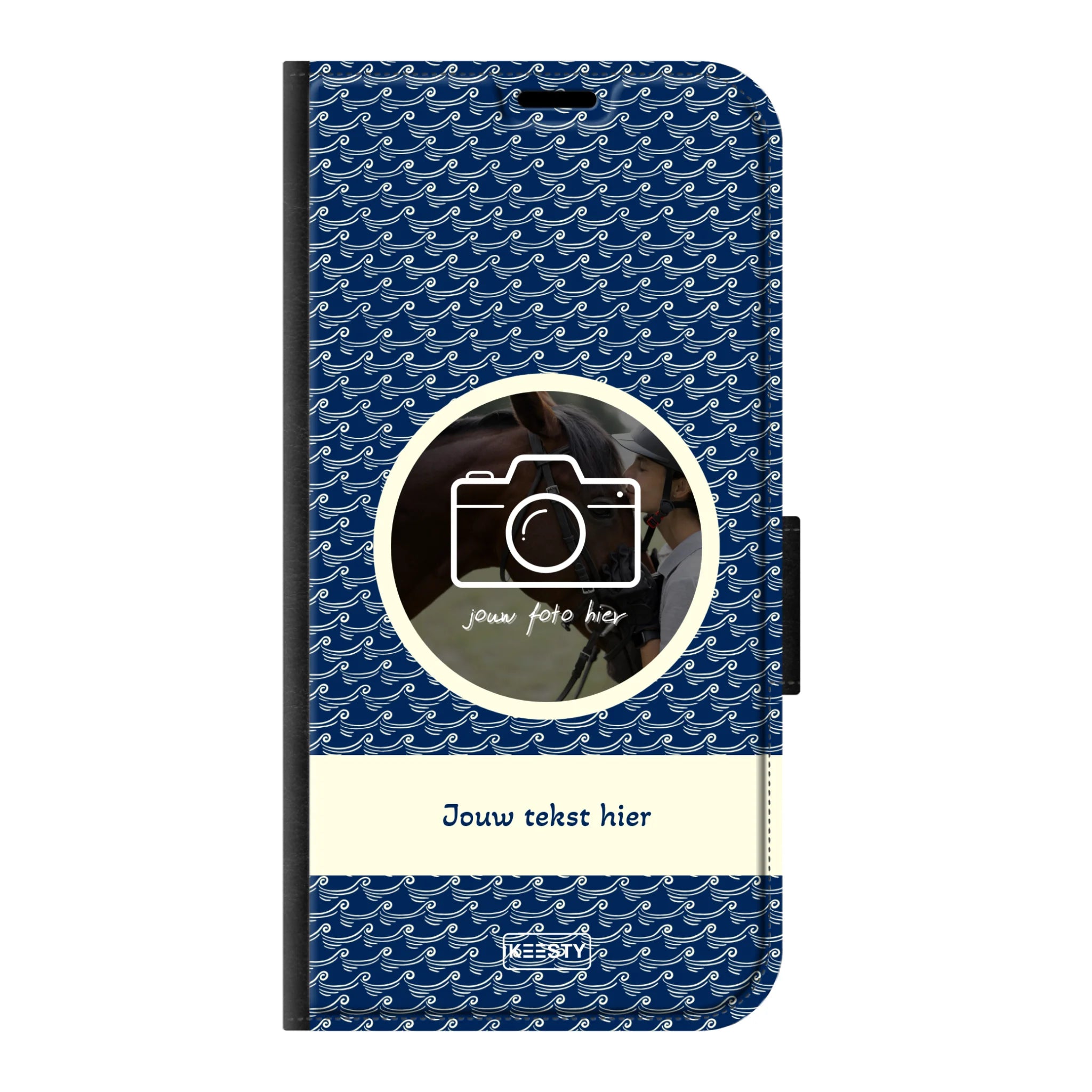 Telefoonhoesje ontwerpen portemonnee waves 1 Samsung Galaxy A35