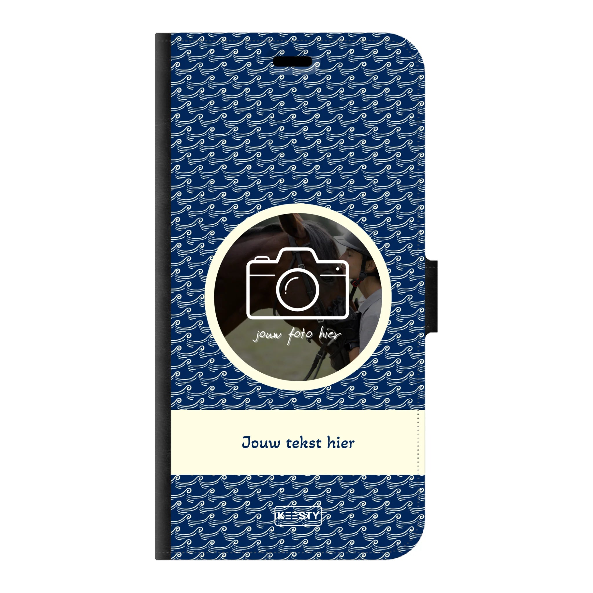 Telefoonhoesje ontwerpen portemonnee waves 1 Samsung Galaxy A55