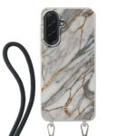 Telefoonhoesje ontwerpen - Marble White - Hoesje met koord