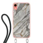 Telefoonhoesje ontwerpen met koord Marble Black Apple iPhone 16 Pro Max