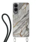 Telefoonhoesje ontwerpen met koord Marble Black Apple iPhone 12 Mini