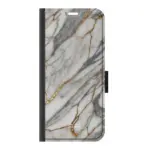 Telefoonhoesje ontwerpen met PortemonneeMarble Black Apple iPhone 16 Pro