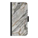 Telefoonhoesje ontwerpen met PortemonneeMarble Black Samsung Galaxy S25 Plus
