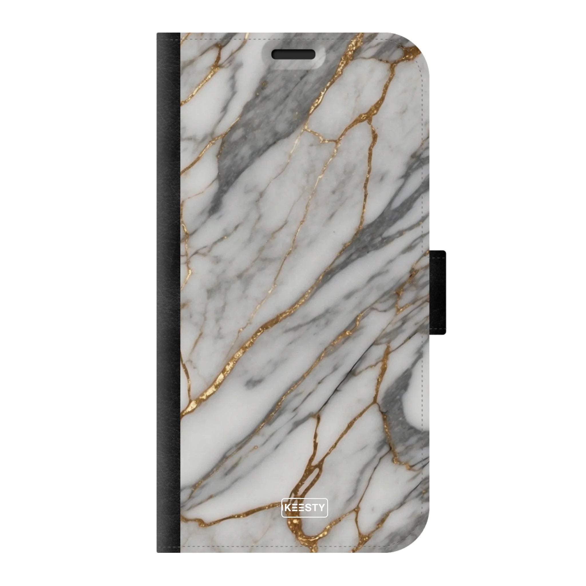 Telefoonhoesje ontwerpen met PortemonneeMarble Black Apple iPhone 16