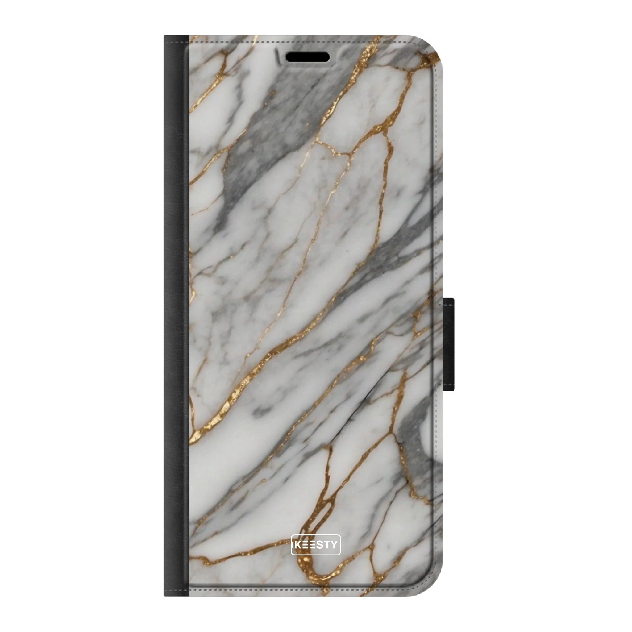 Telefoonhoesje ontwerpen met PortemonneeMarble Black Apple iPhone 16 Pro Max