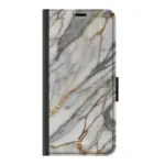 Telefoonhoesje ontwerpen met PortemonneeMarble Black Apple iPhone 15