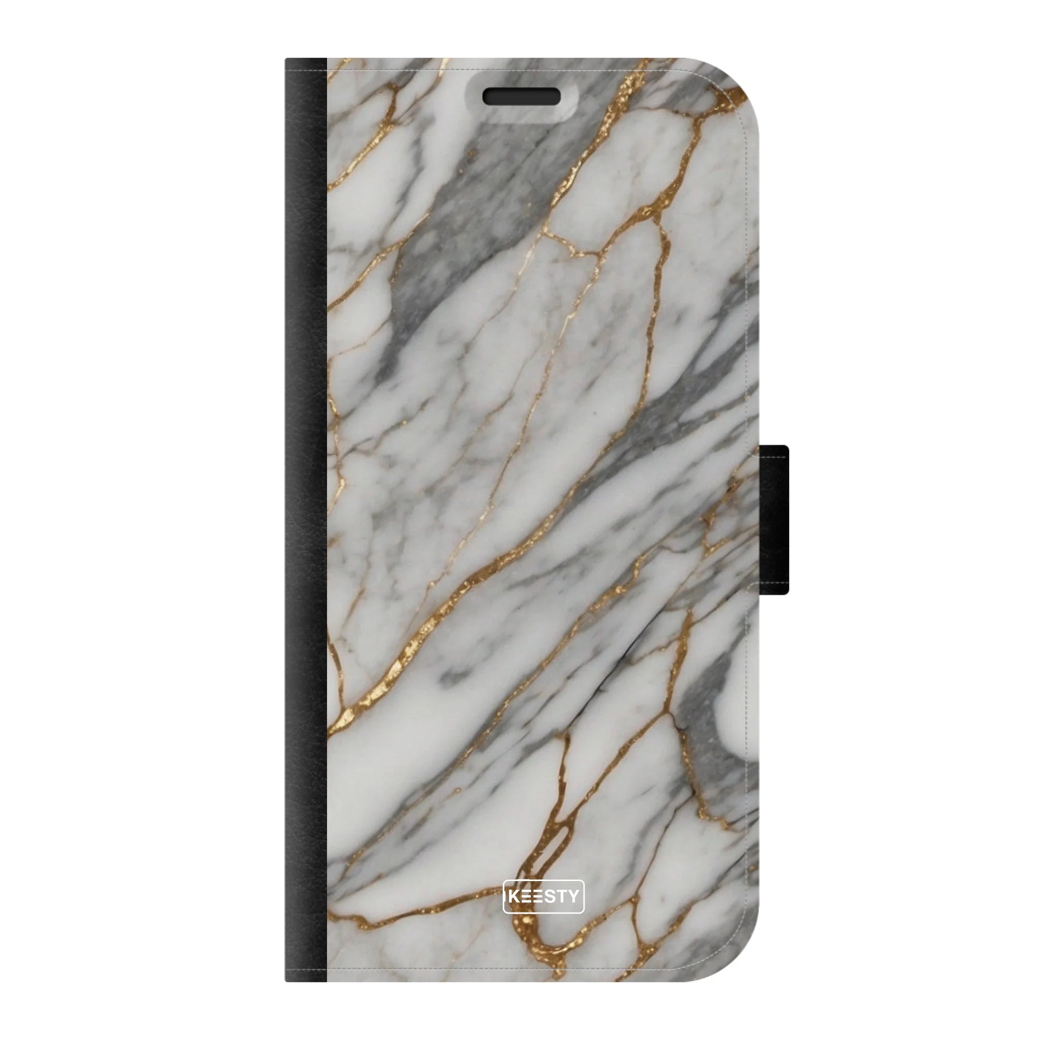 Telefoonhoesje ontwerpen met PortemonneeMarble Black Apple iPhone 14 Pro Max