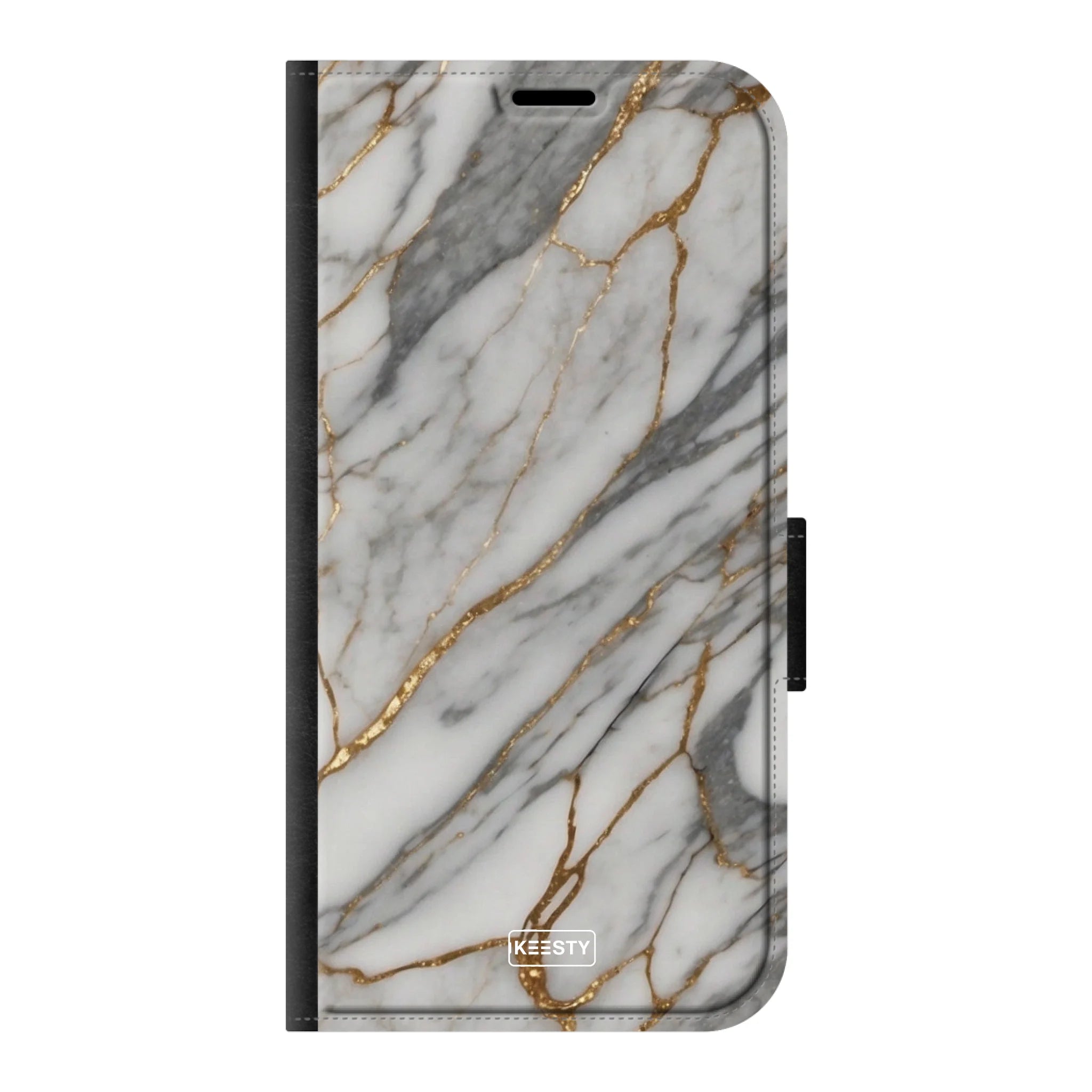 Telefoonhoesje ontwerpen met PortemonneeMarble Black Apple iPhone X & XS