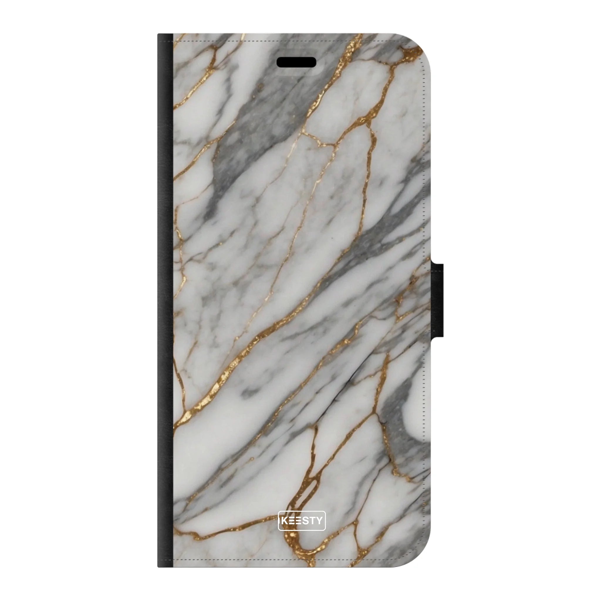 Telefoonhoesje ontwerpen met PortemonneeMarble Black Samsung Galaxy A36