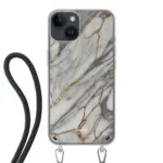 Telefoonhoesje ontwerpen - Marble Green - Hoesje met koord