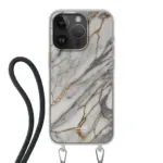 Telefoonhoesje ontwerpen - Marble Green - Hoesje met koord