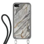 Telefoonhoesje ontwerpen - Marble Green - Hoesje met koord