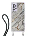 Telefoonhoesje ontwerpen - Marble Green - Hoesje met koord