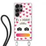 Telefoonhoesje Met Foto - It's a match - Hoesje met koord
