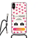 Telefoonhoesje Met Foto - It's a match - Hoesje met koord