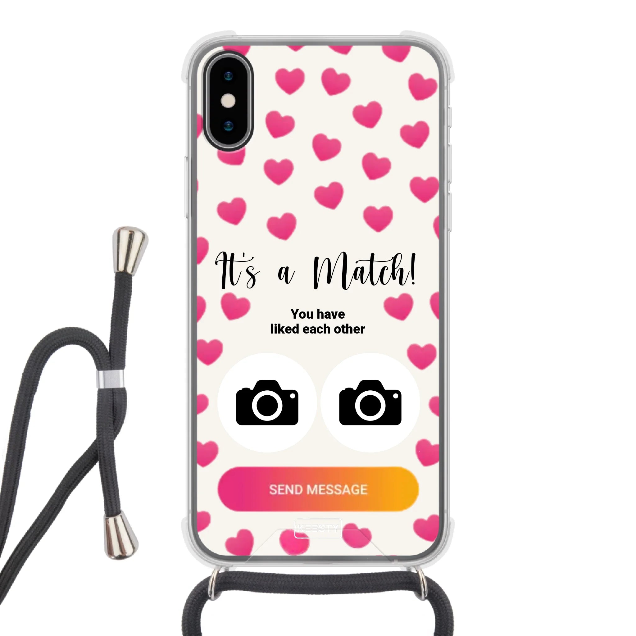 Telefoonhoesje Met Foto - It's a match - Hoesje met koord