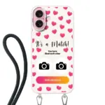 Telefoonhoesje Met Foto - It's a match - Hoesje met koord