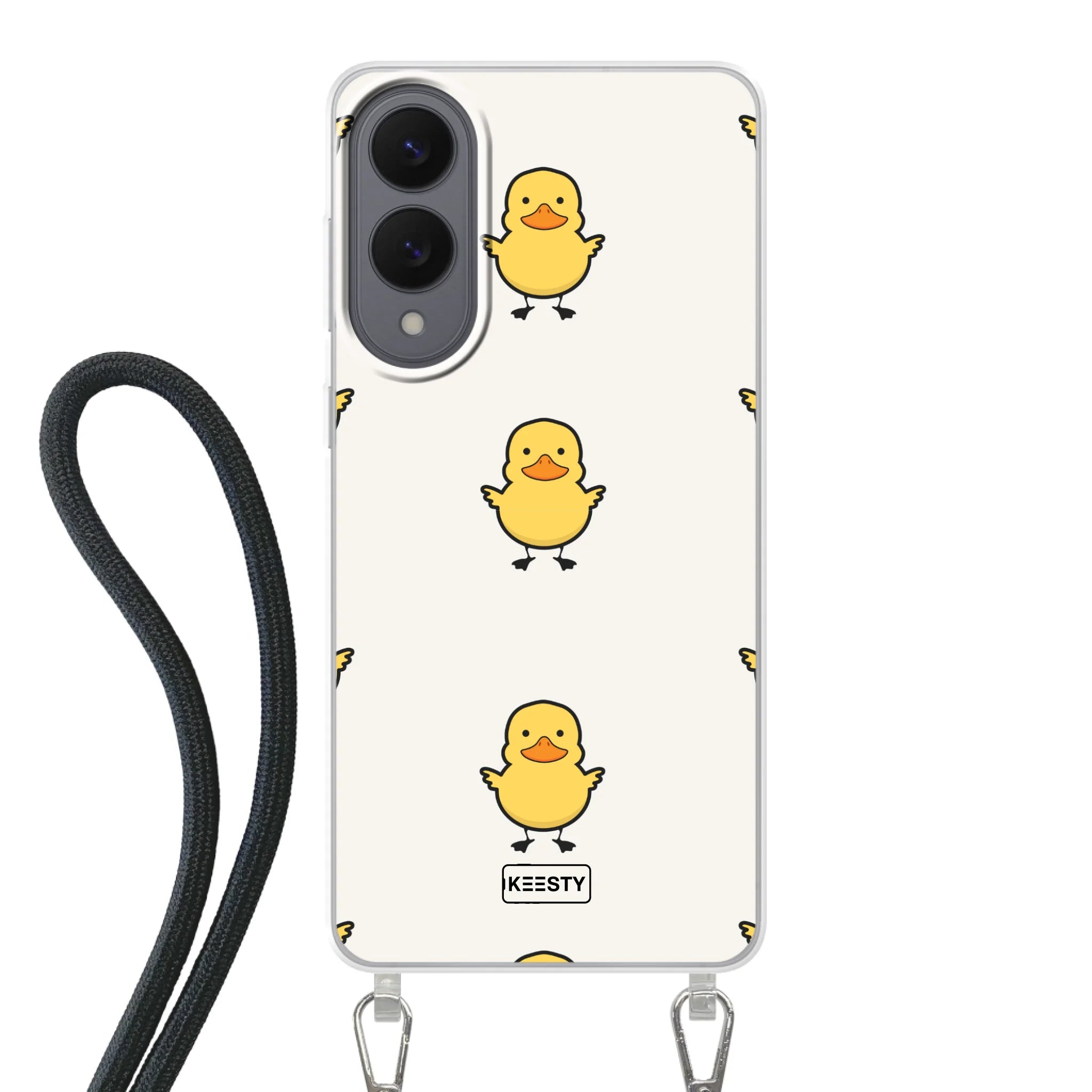 Telefoonhoesje Met Foto - Eend met achtergrond - Hoesje met koord