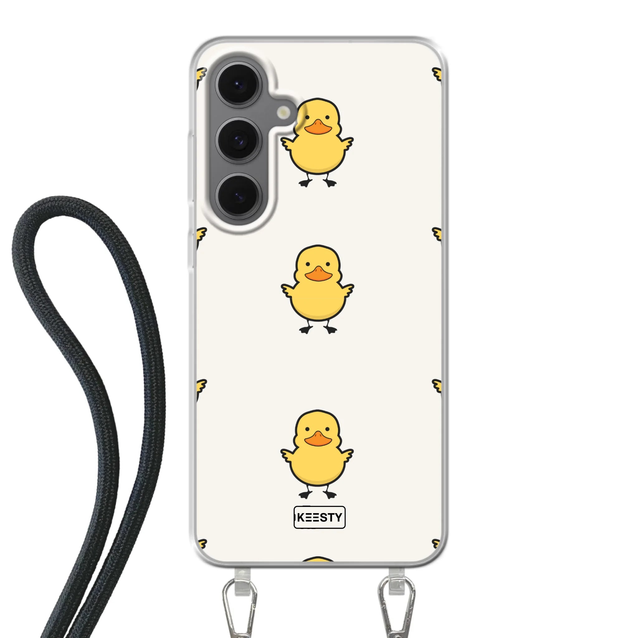 Telefoonhoesje Met Foto - Eend met achtergrond - Hoesje met koord