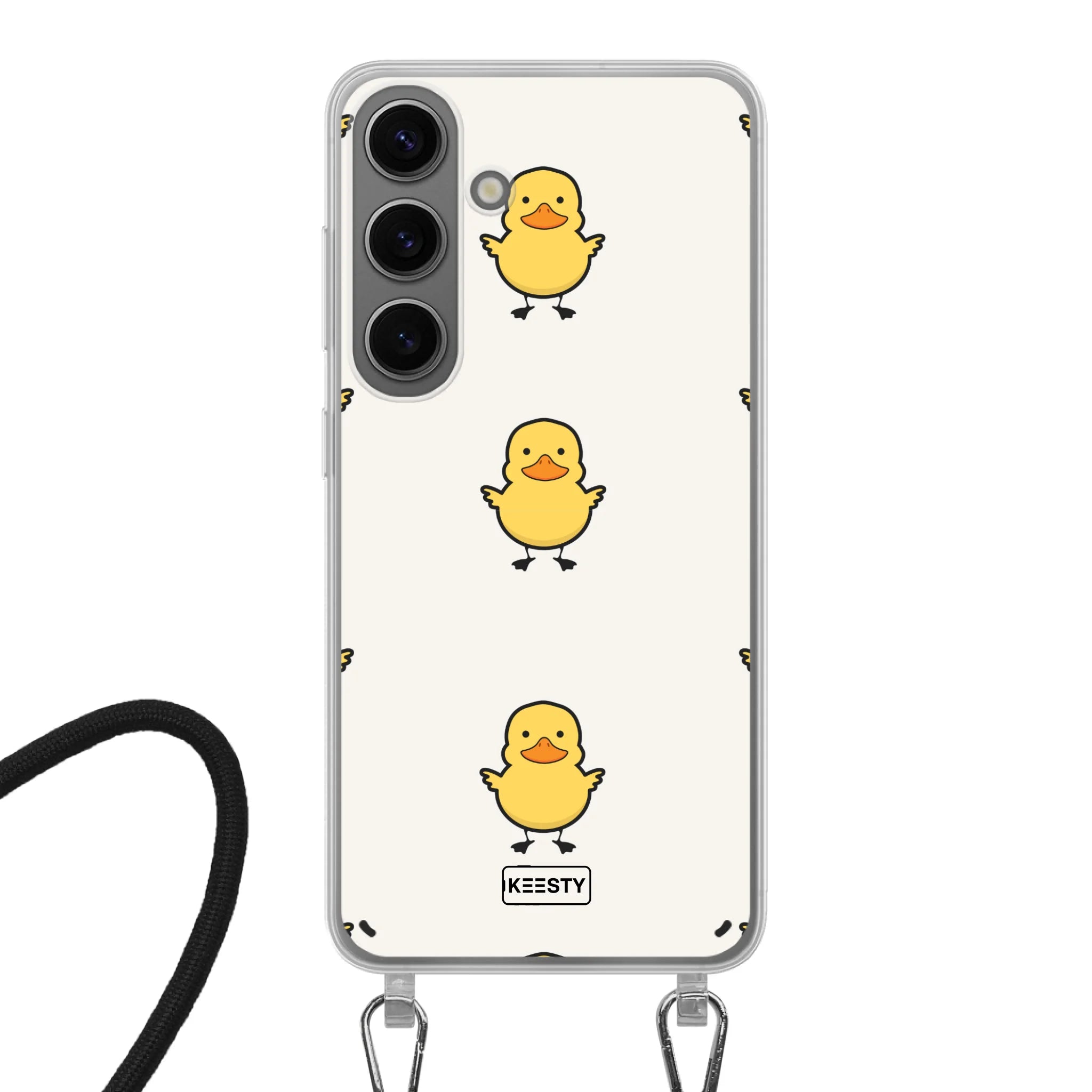 Telefoonhoesje Met Foto - Eend met achtergrond - Hoesje met koord