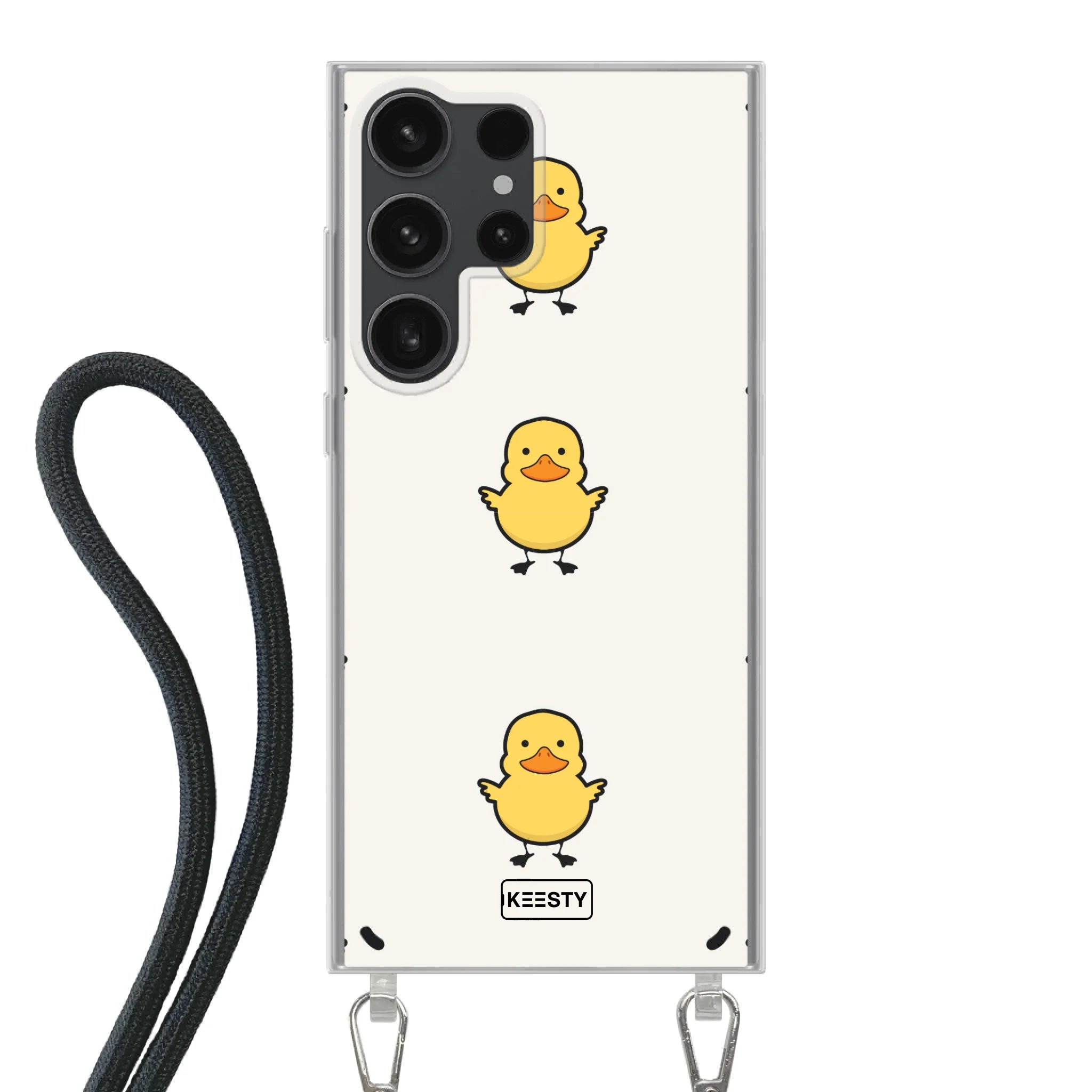 Telefoonhoesje Met Foto - Eend met achtergrond - Hoesje met koord