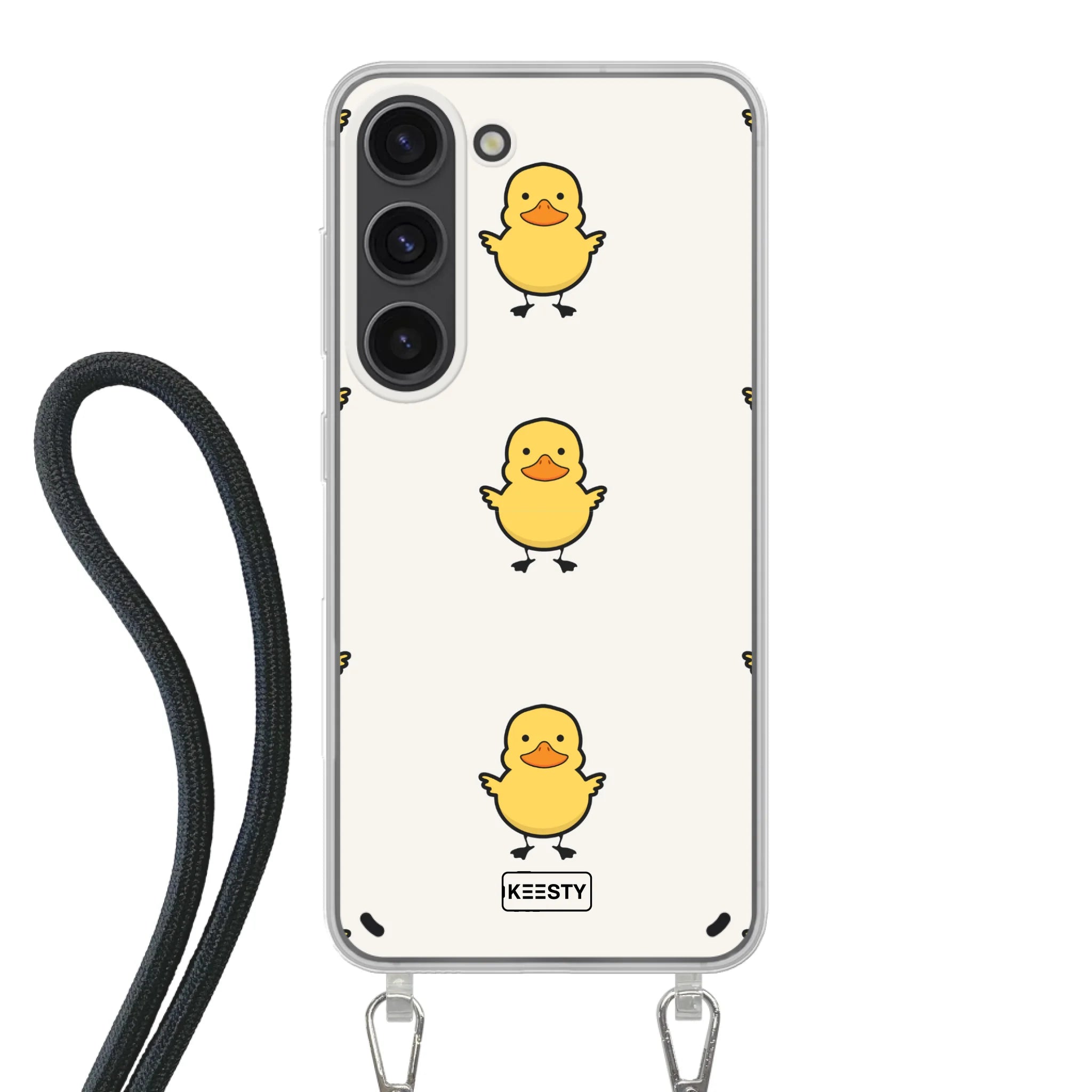 Telefoonhoesje Met Foto - Eend met achtergrond - Hoesje met koord