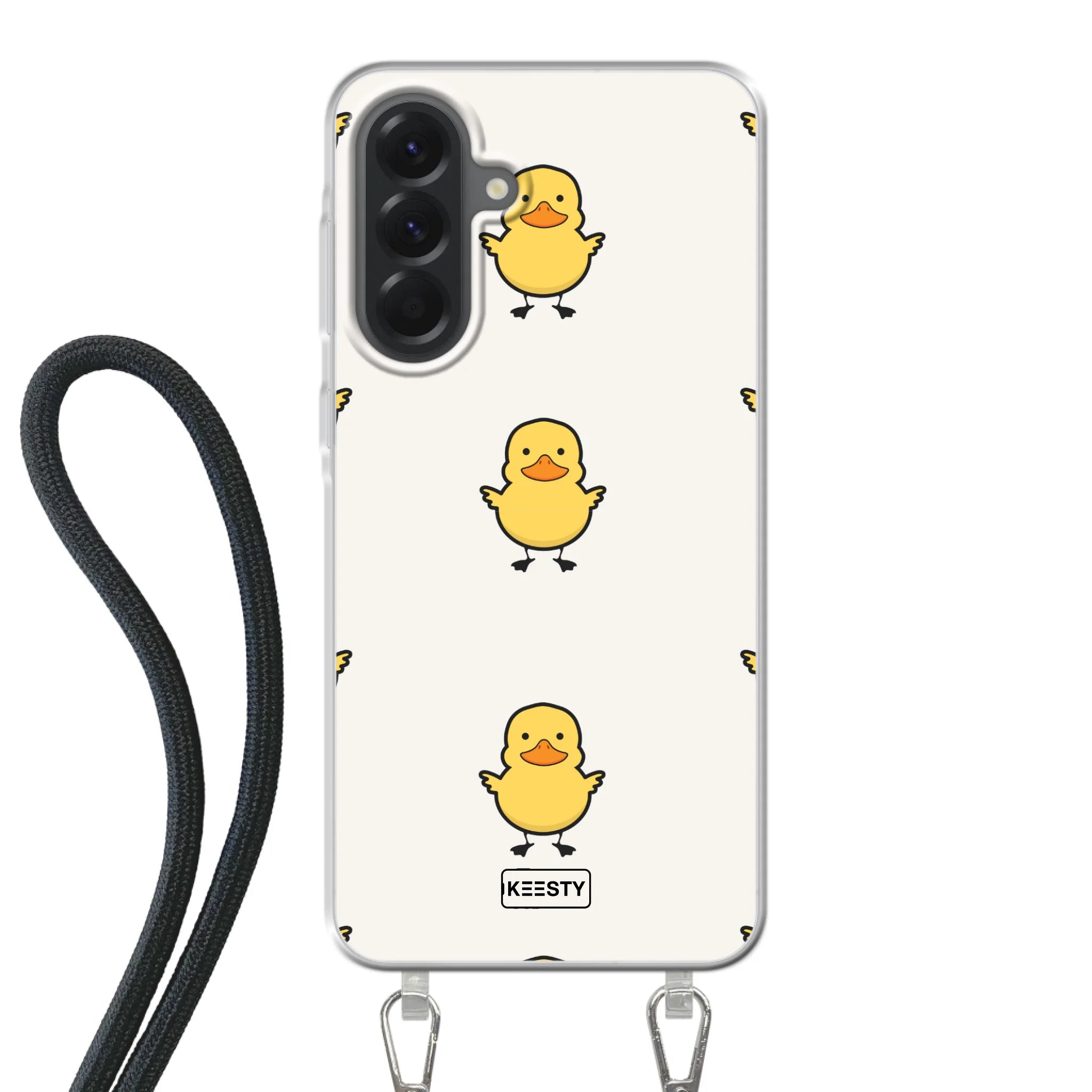 Telefoonhoesje Met Foto - Eend met achtergrond - Hoesje met koord