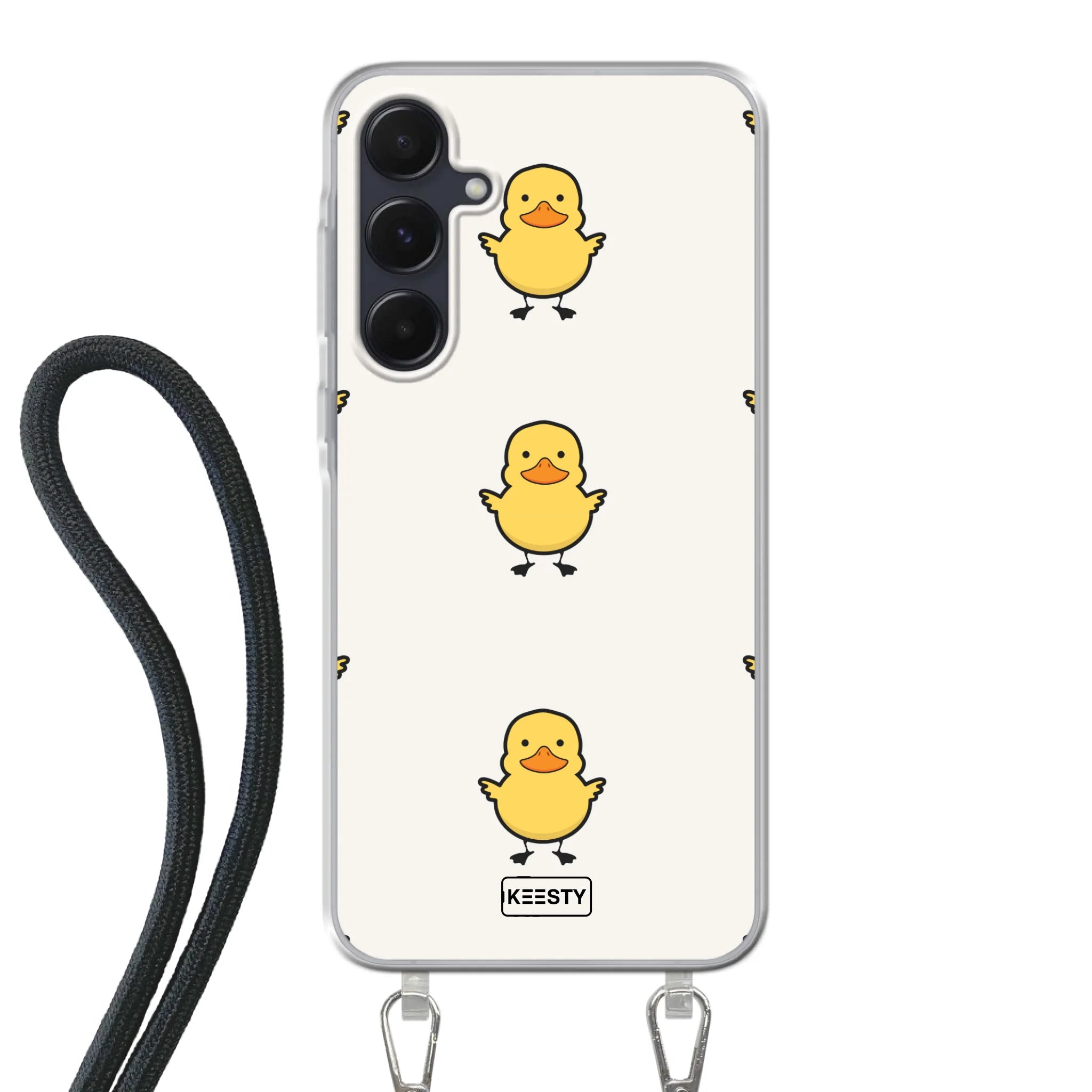 Telefoonhoesje Met Foto - Eend met achtergrond - Hoesje met koord