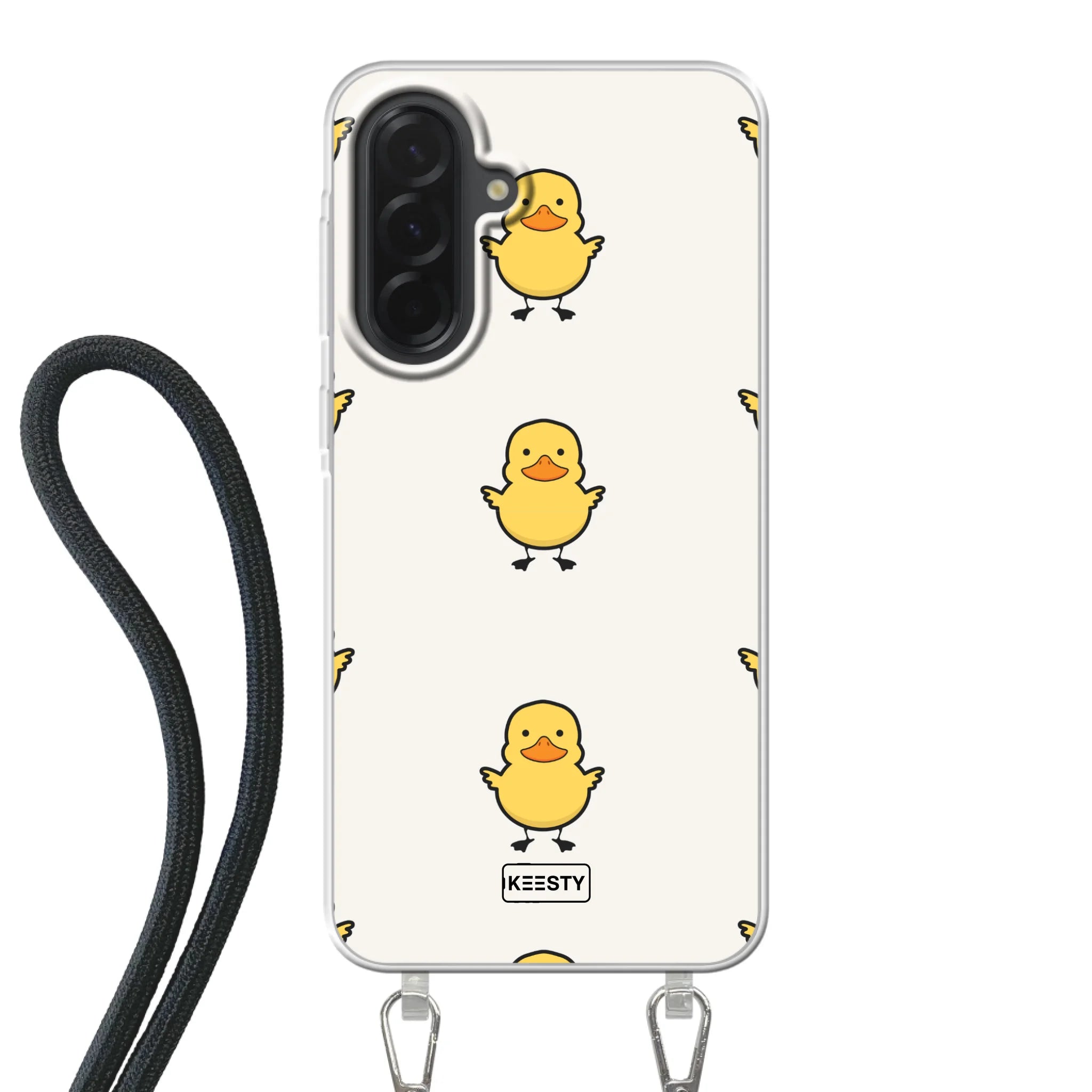 Telefoonhoesje Met Foto - Eend met achtergrond - Hoesje met koord