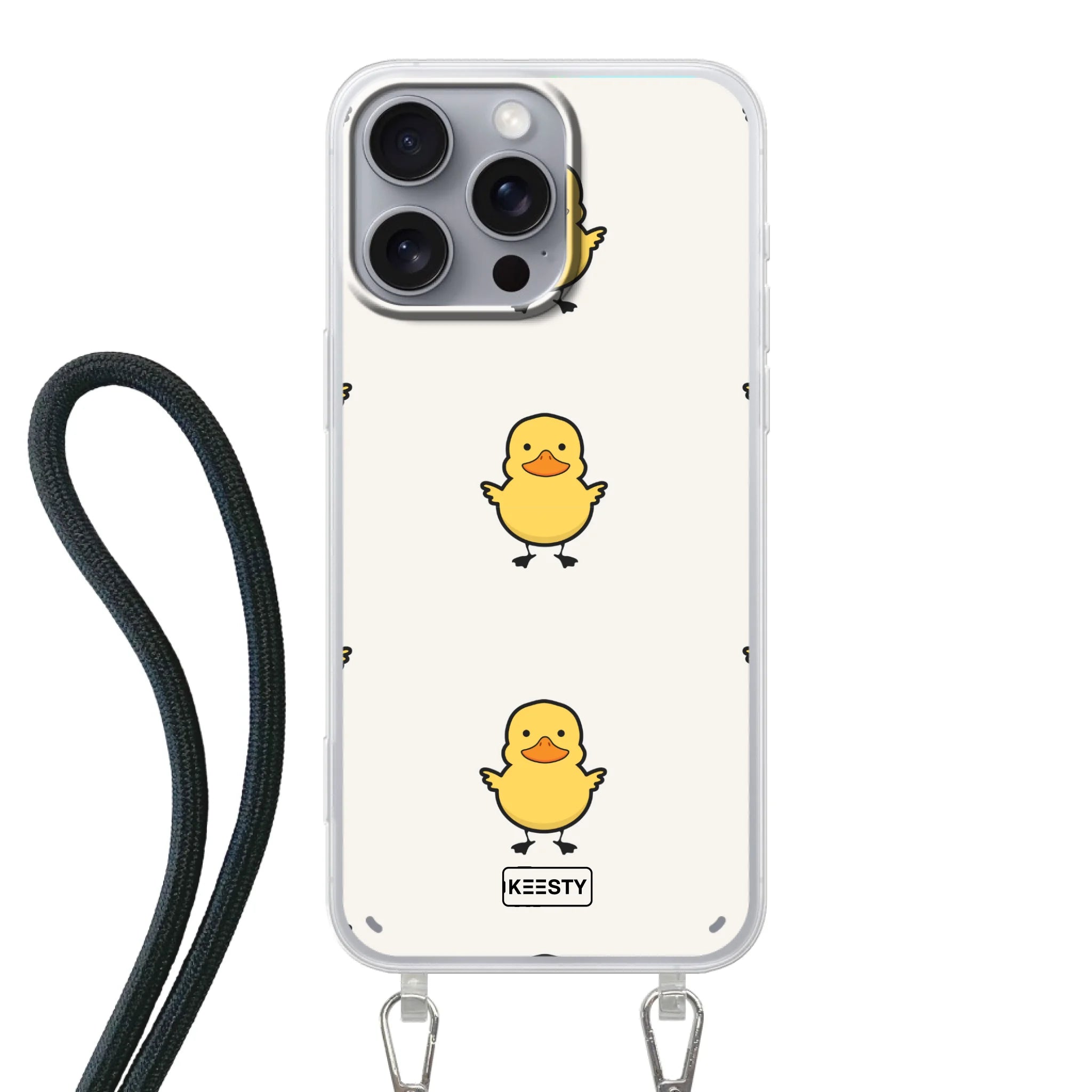 Telefoonhoesje Met Foto - Eend met achtergrond - Hoesje met koord