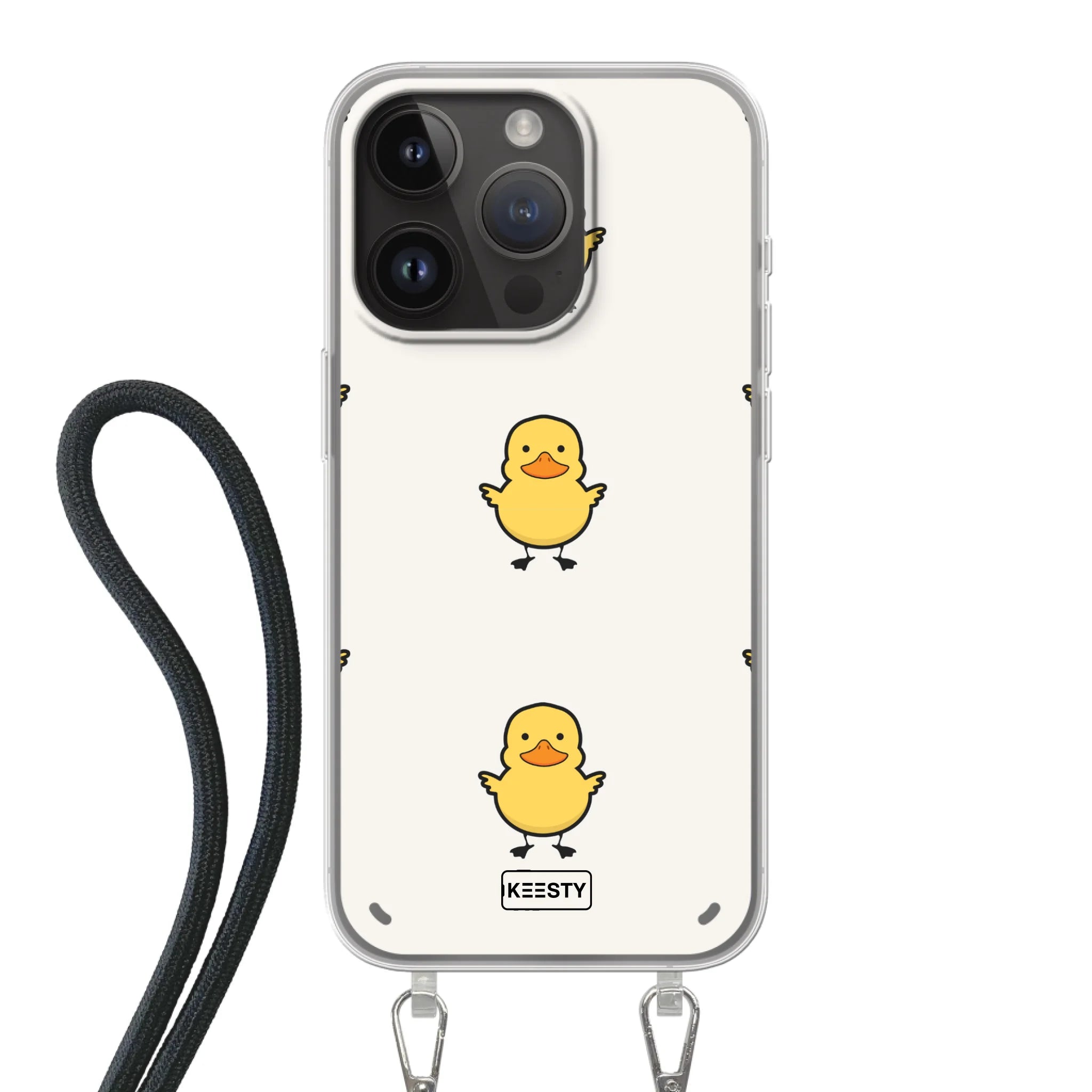 Telefoonhoesje Met Foto - Eend met achtergrond - Hoesje met koord