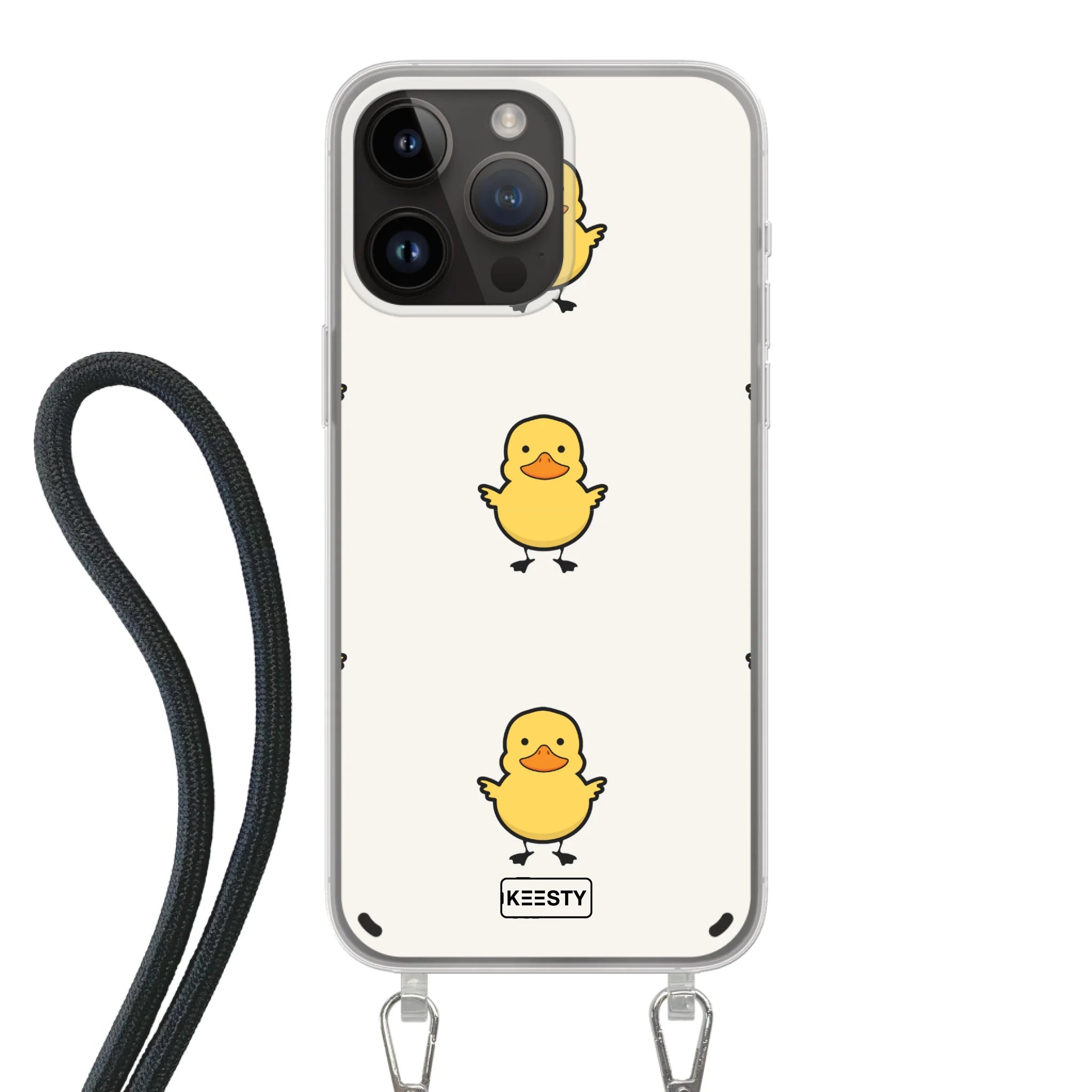 Telefoonhoesje Met Foto - Eend met achtergrond - Hoesje met koord