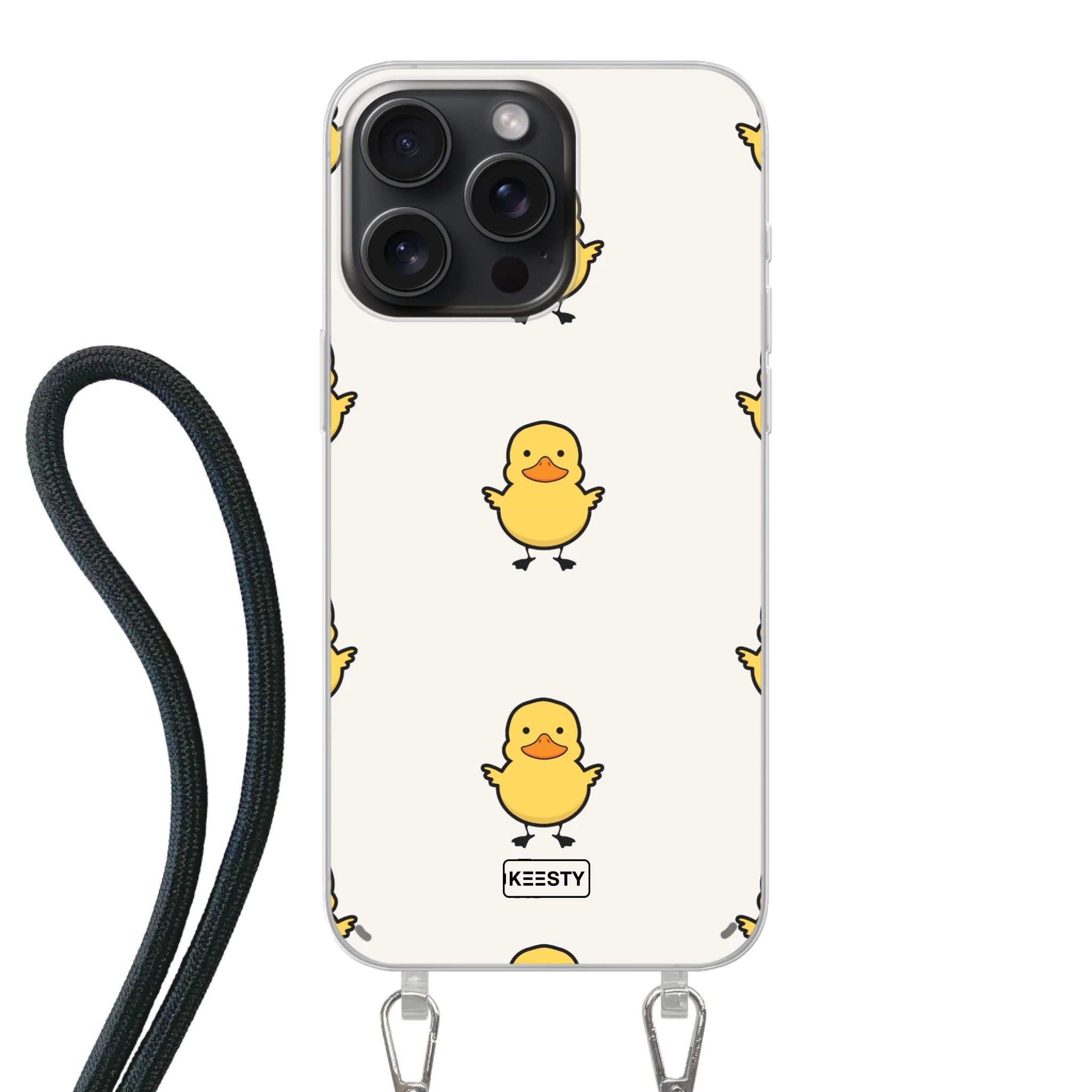 Telefoonhoesje Met Foto - Eend met achtergrond - Hoesje met koord