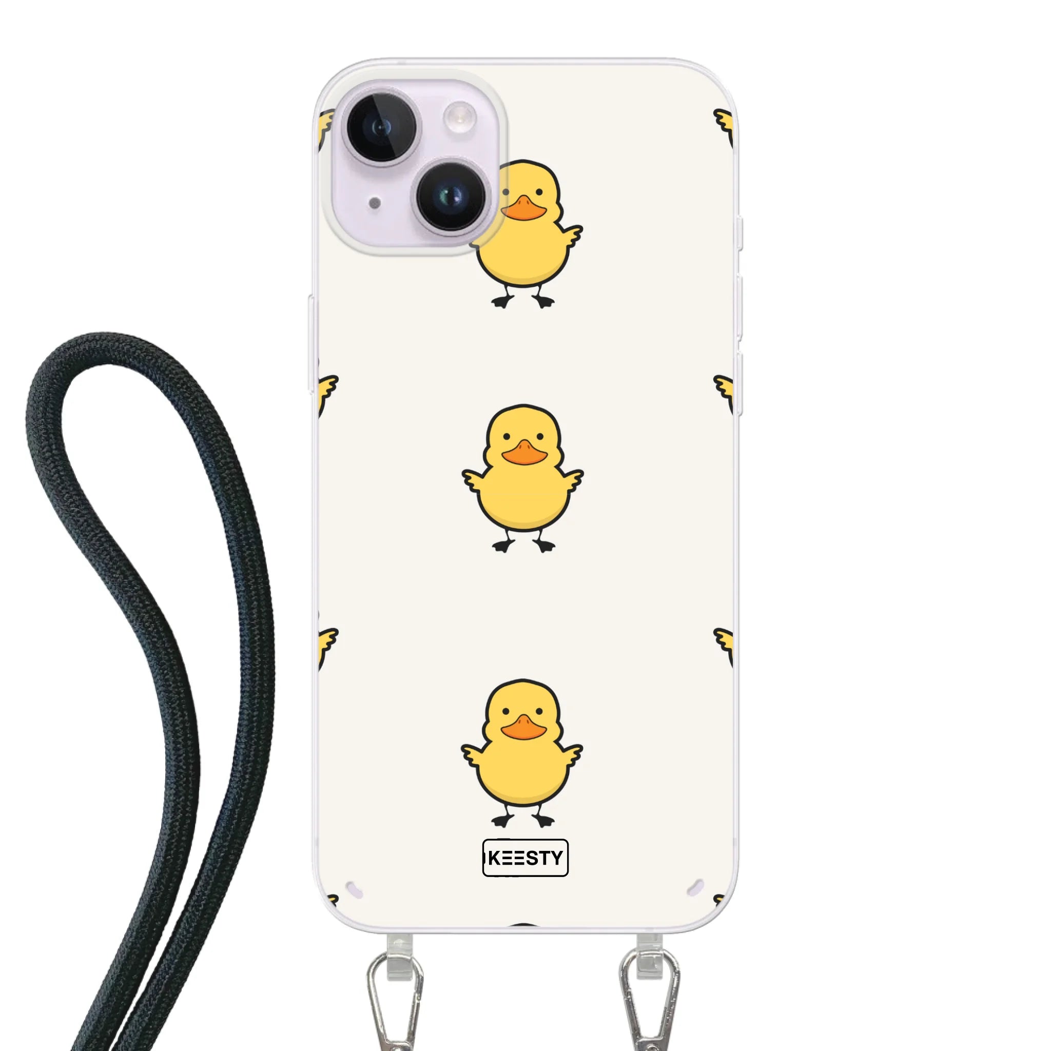 Telefoonhoesje Met Foto - Eend met achtergrond - Hoesje met koord