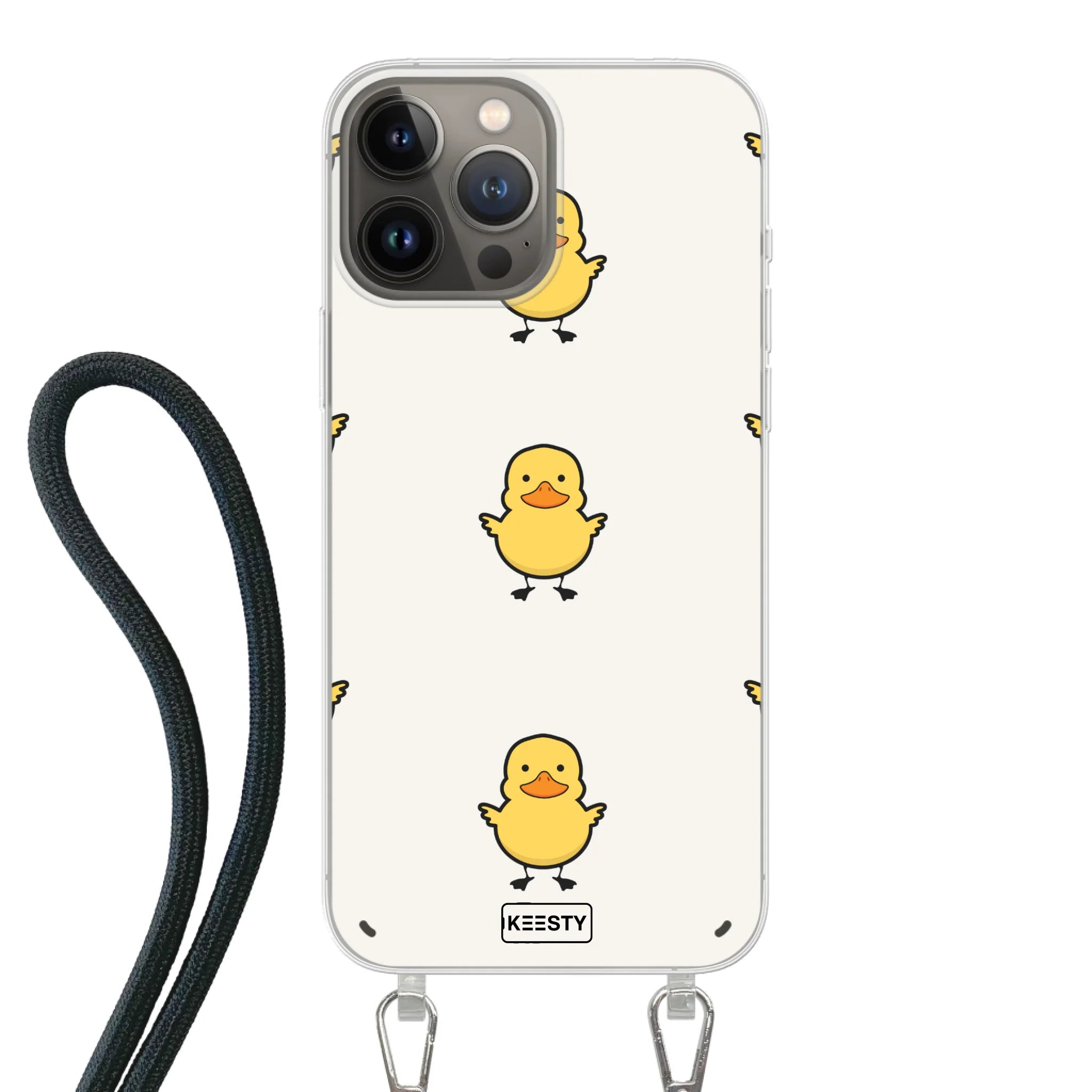 Telefoonhoesje Met Foto - Eend met achtergrond - Hoesje met koord