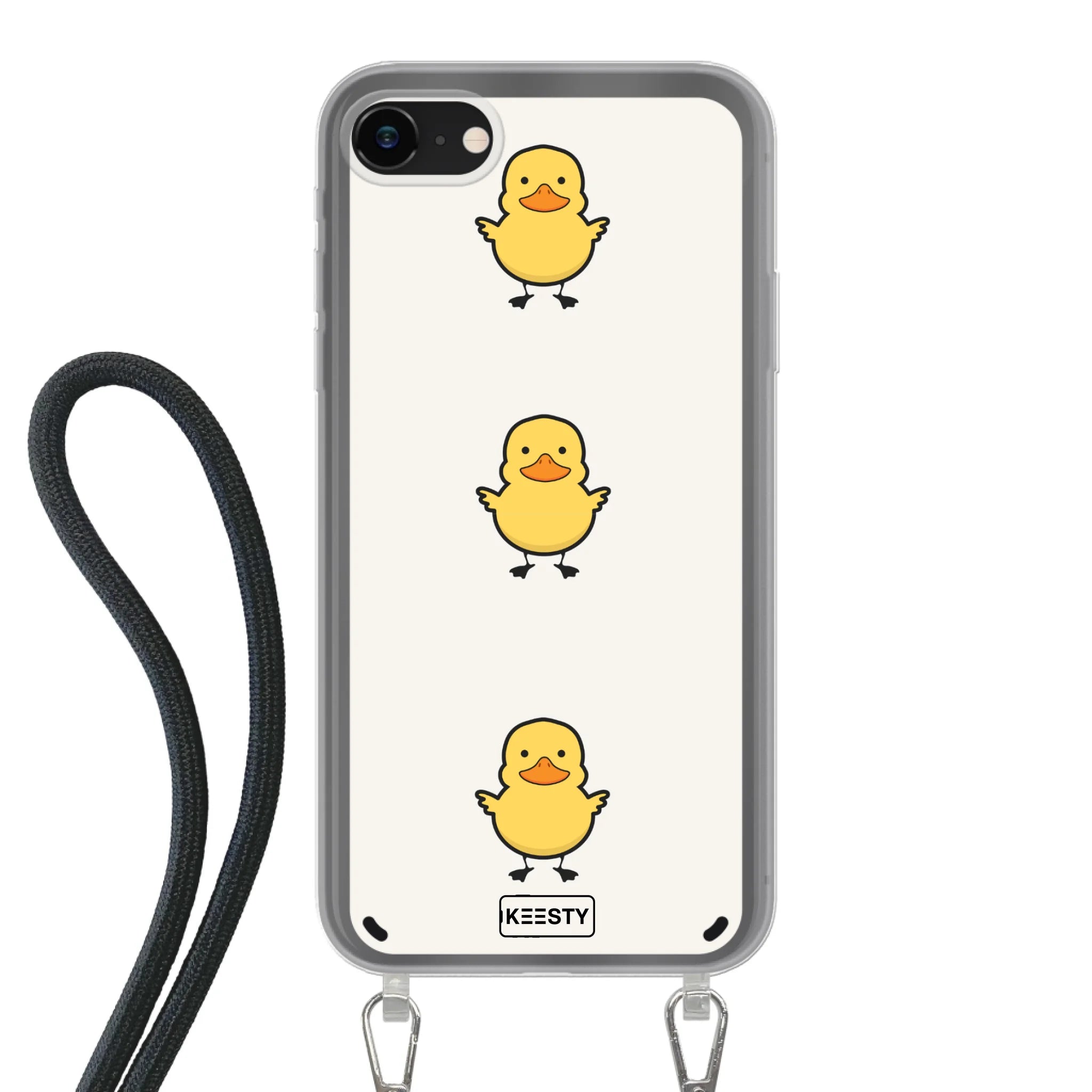 Telefoonhoesje Met Foto - Eend met achtergrond - Hoesje met koord